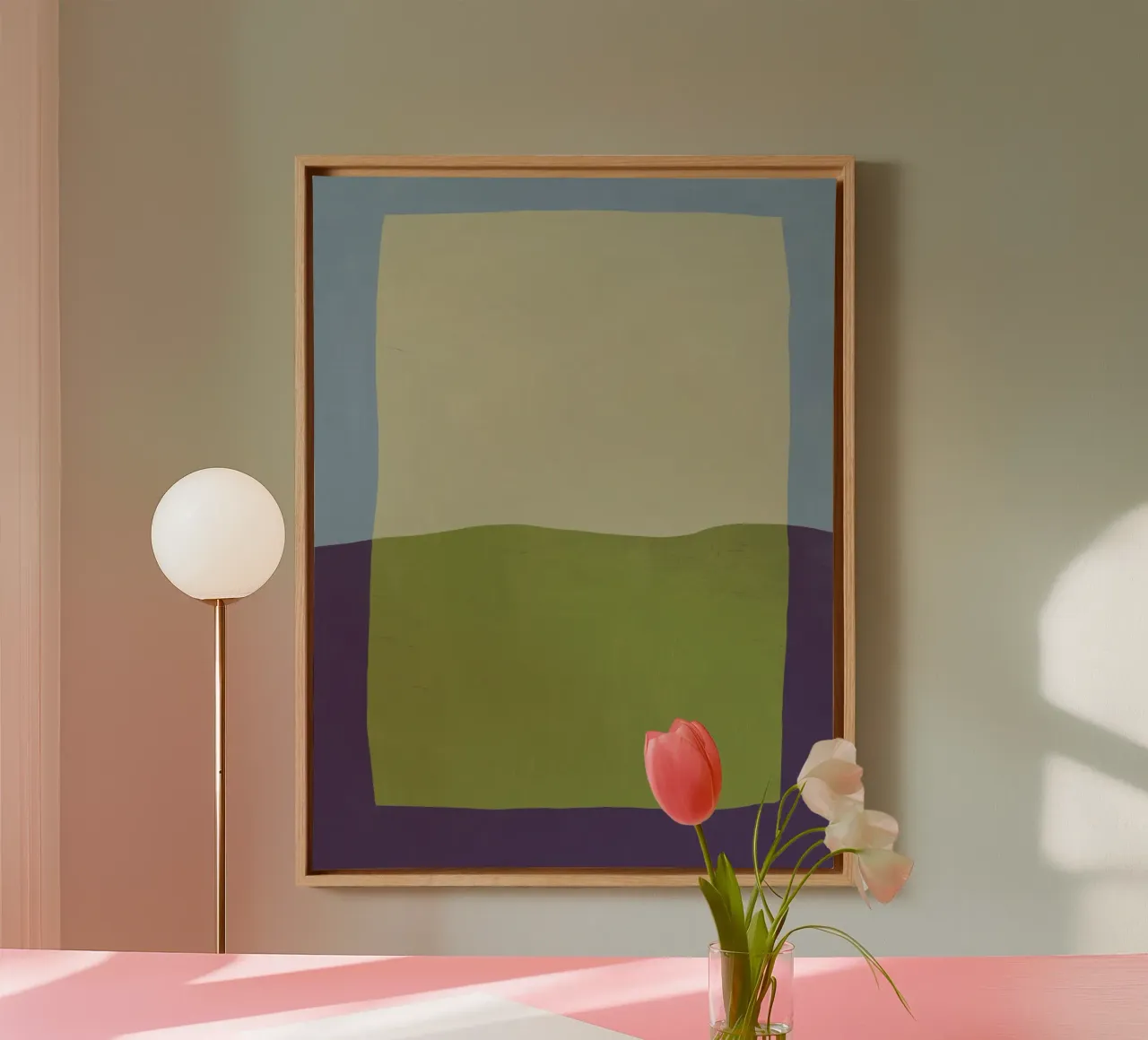 Sovrapposizione di colori design minimale 02 tela da Little Dean