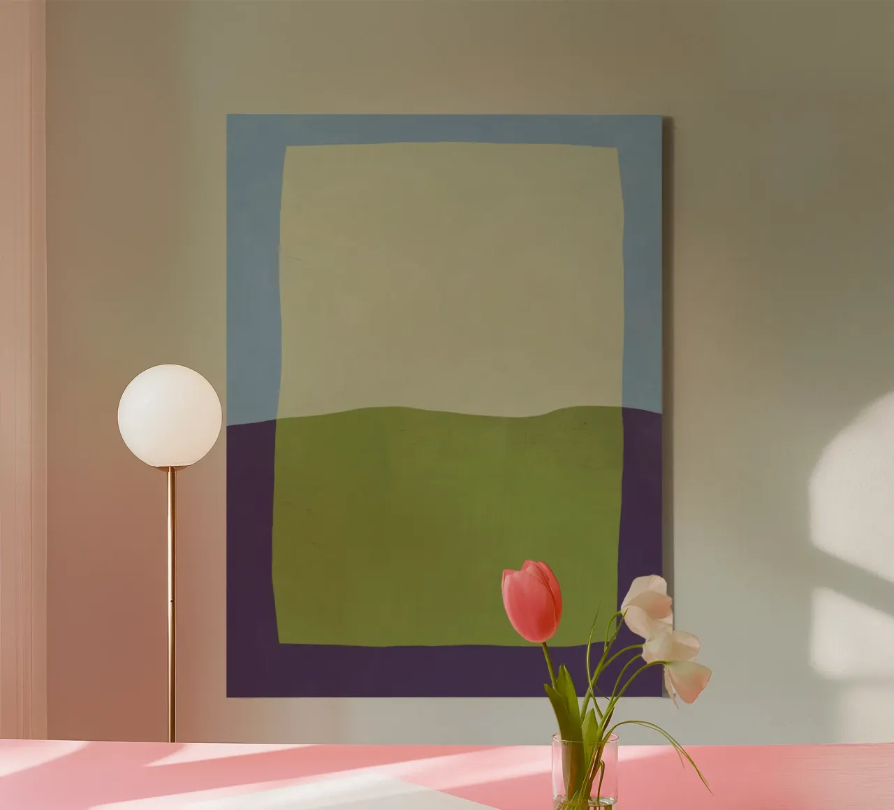 Sovrapposizione di colori design minimale 02 tela da Little Dean