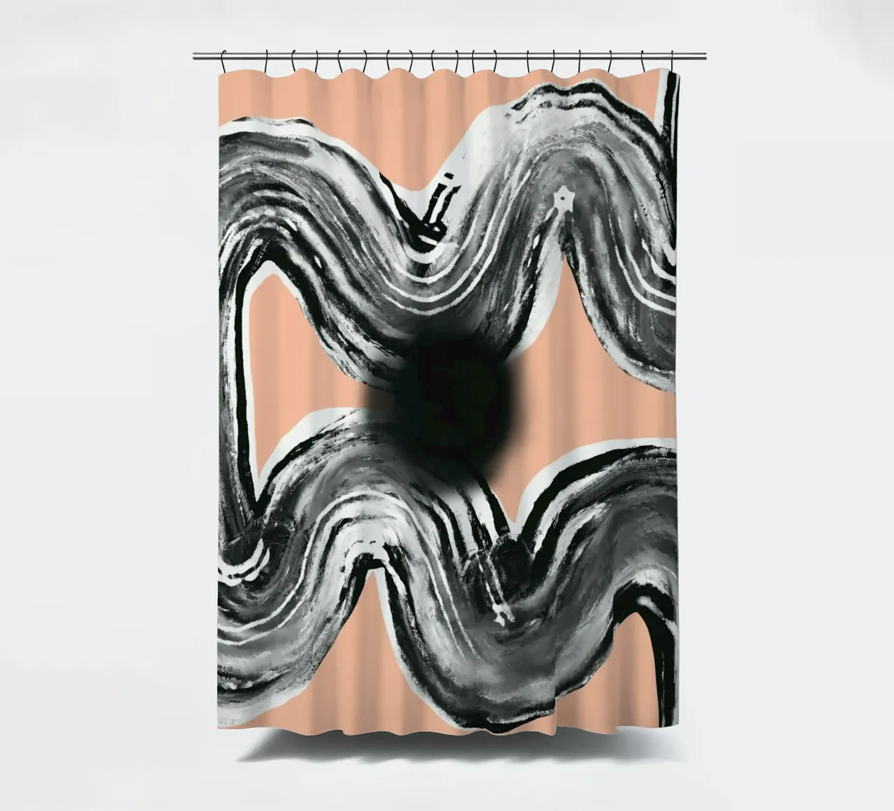 Linea Zen in nero rosa V3 tenda da doccia da Little Dean