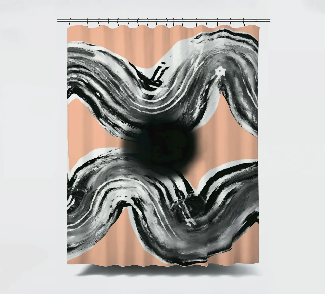 Linea Zen in nero rosa V3 tenda da doccia da Little Dean