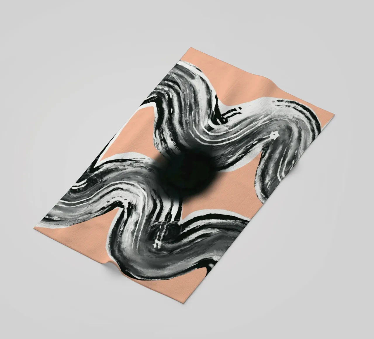 Linea Zen in nero rosa V3 telo mare da Little Dean