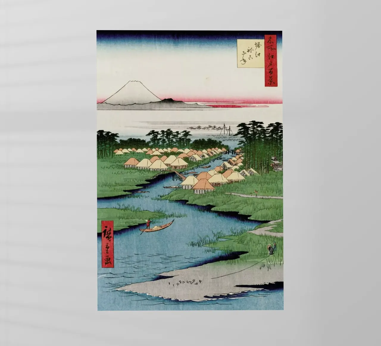 Hiroshige - Nekozane at Horikiri pellicola backlit da ARTOTHEK