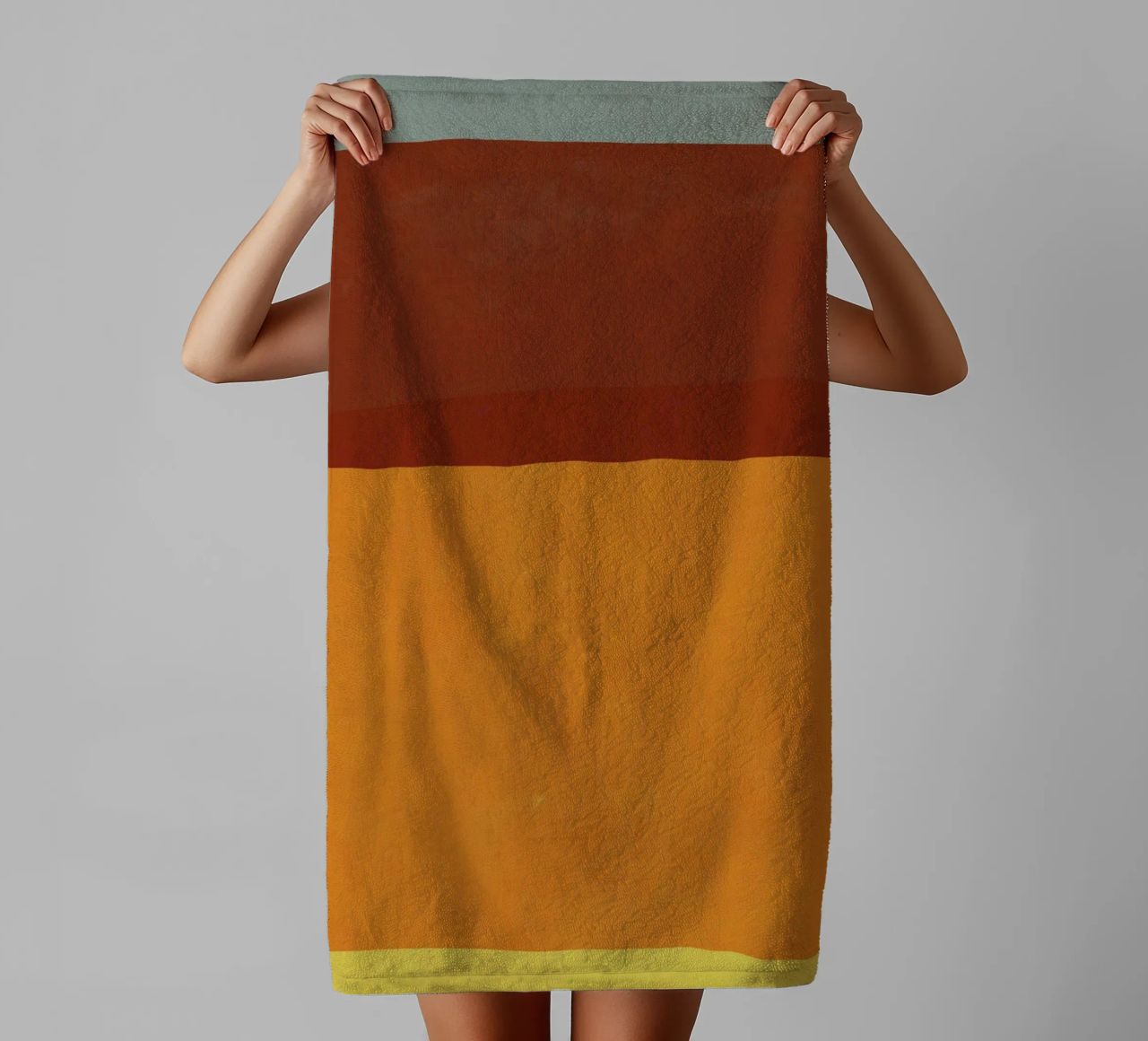 Overlay of colors minimal design towel by Little Dean