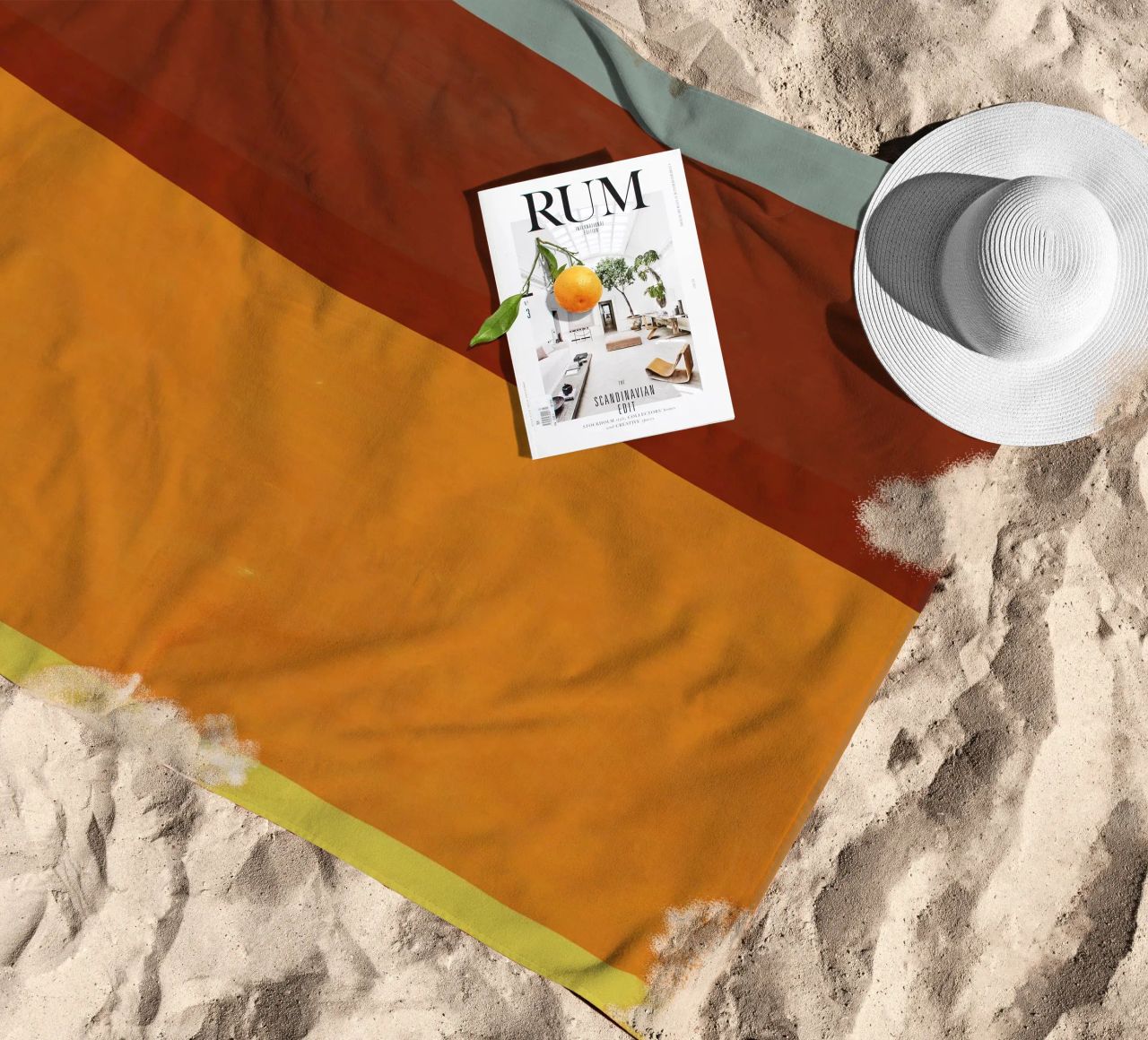 Sovrapposizione di colori design minimale telo mare da Little Dean