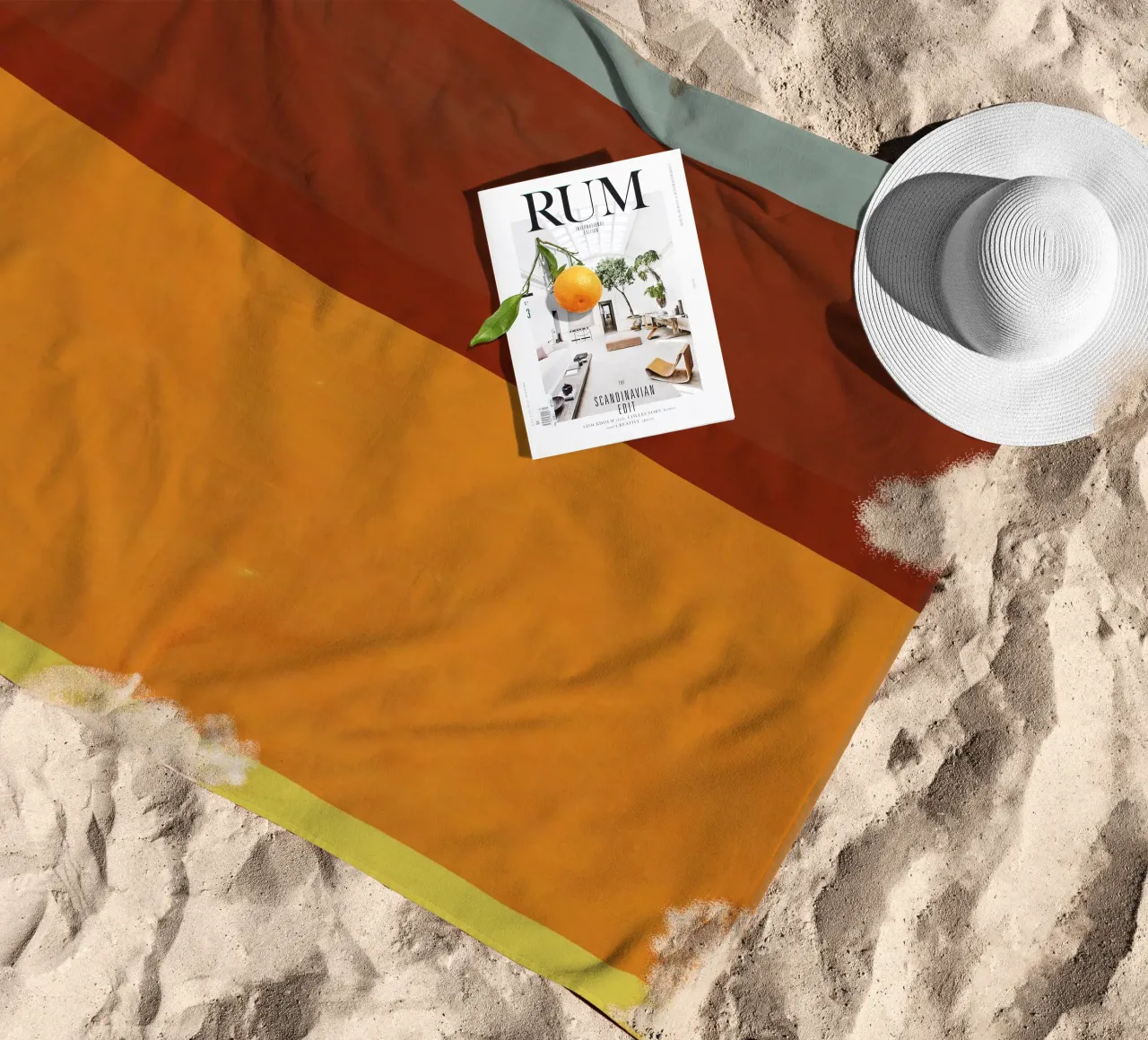 Sovrapposizione di colori design minimale telo mare da Little Dean