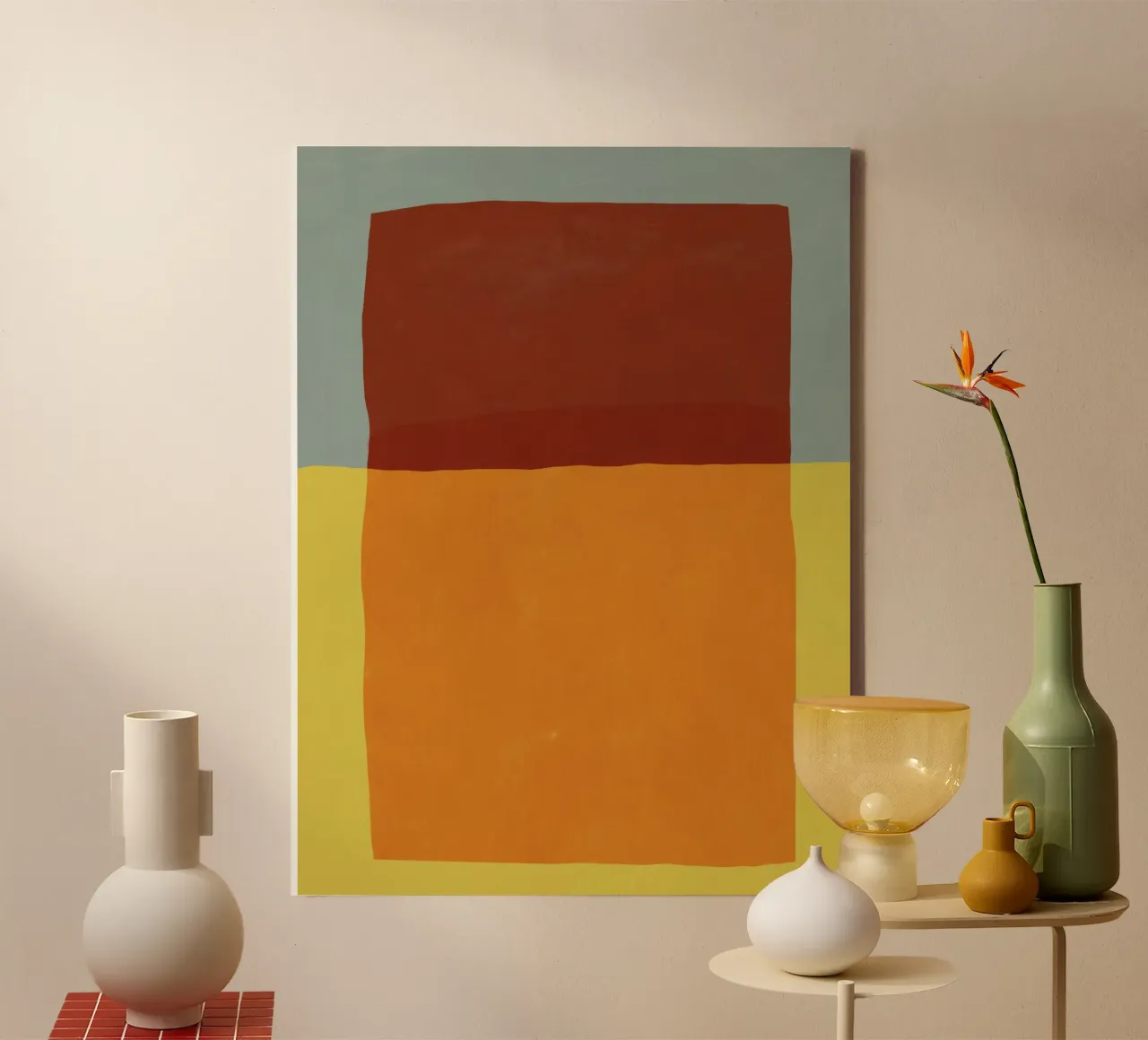 Sovrapposizione di colori design minimale tela da Little Dean