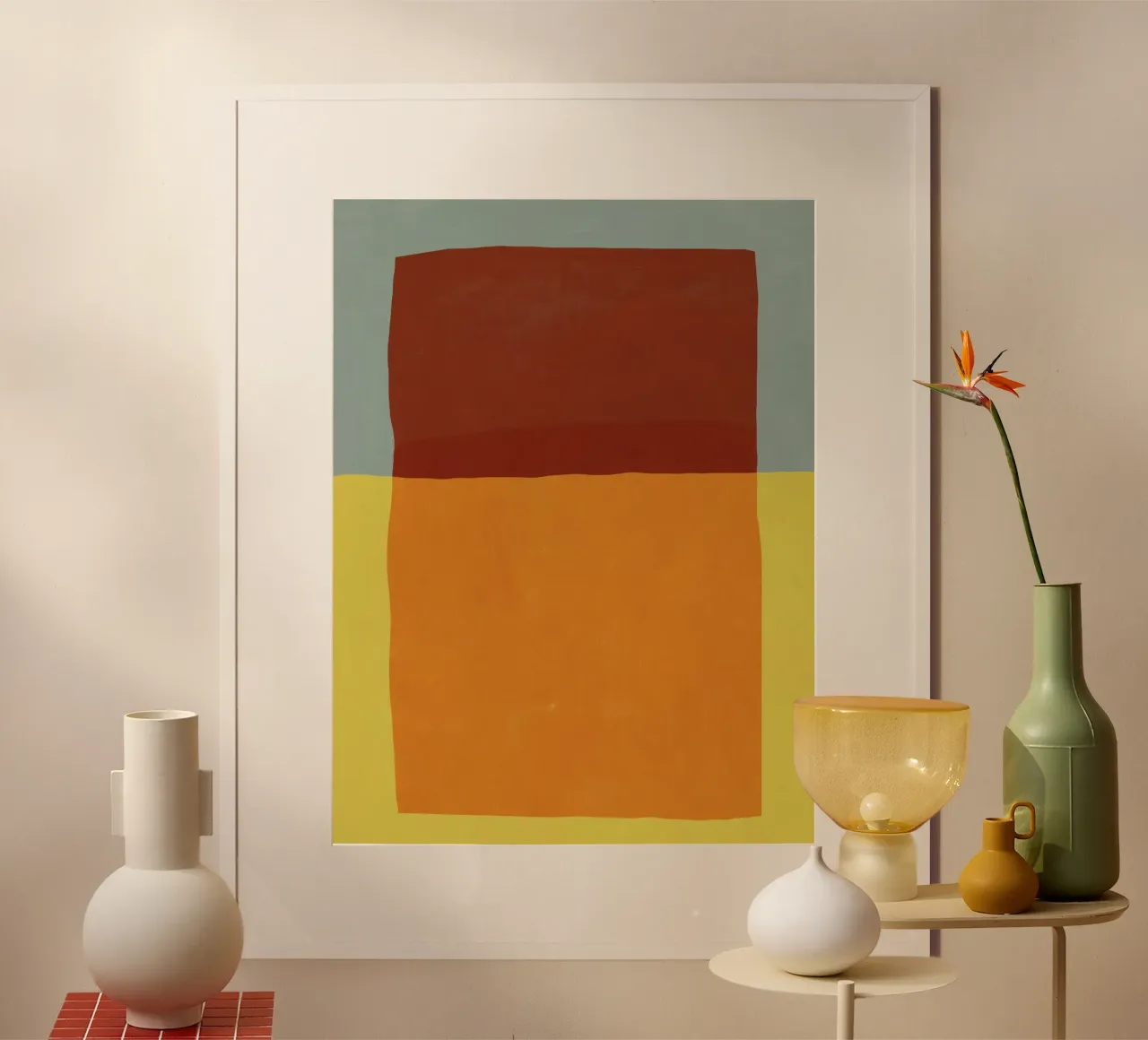 Sovrapposizione di colori design minimale carta hahnemühle da Little Dean
