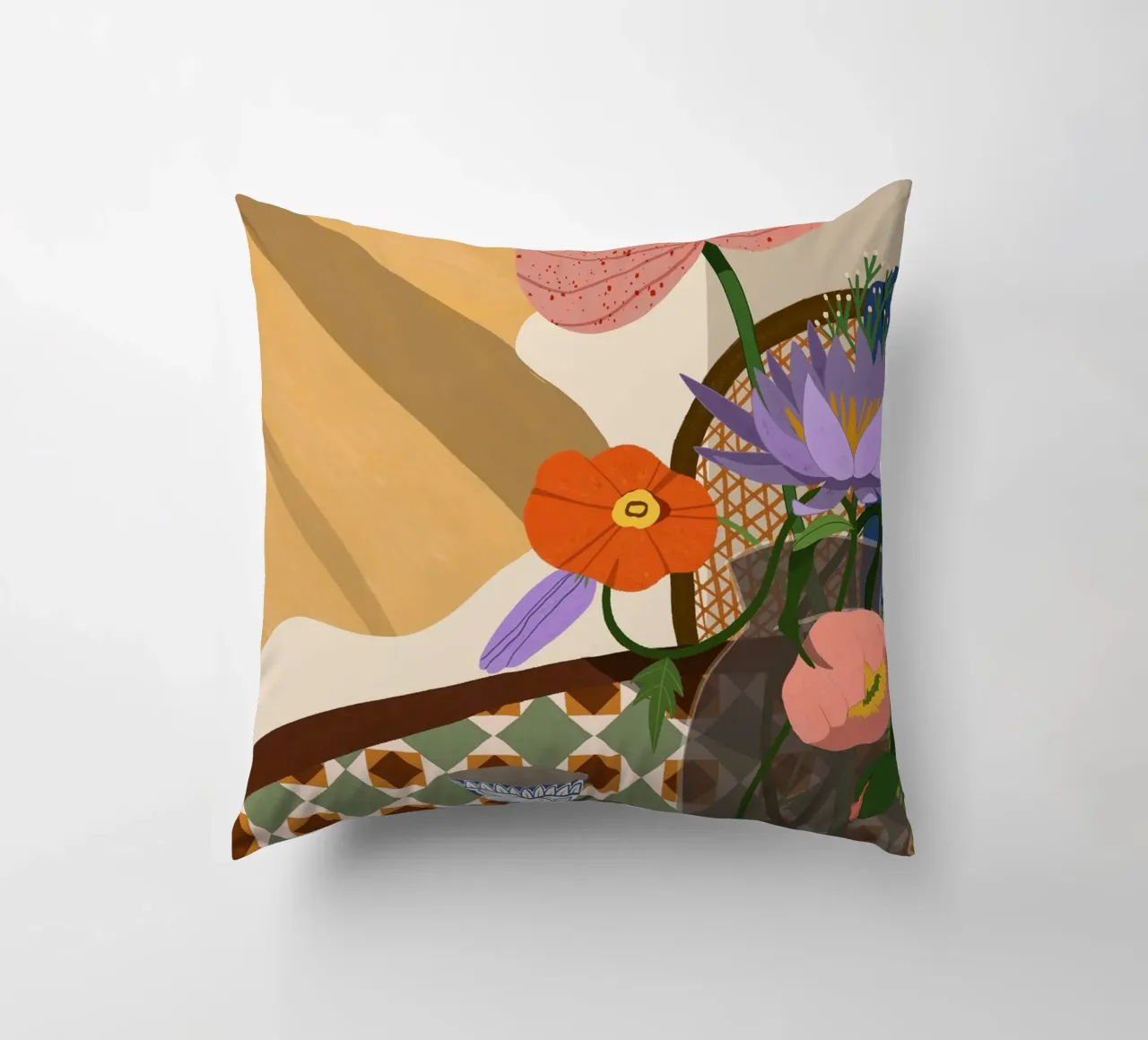 Flower Arrangment decorative cushion by Arty Guava