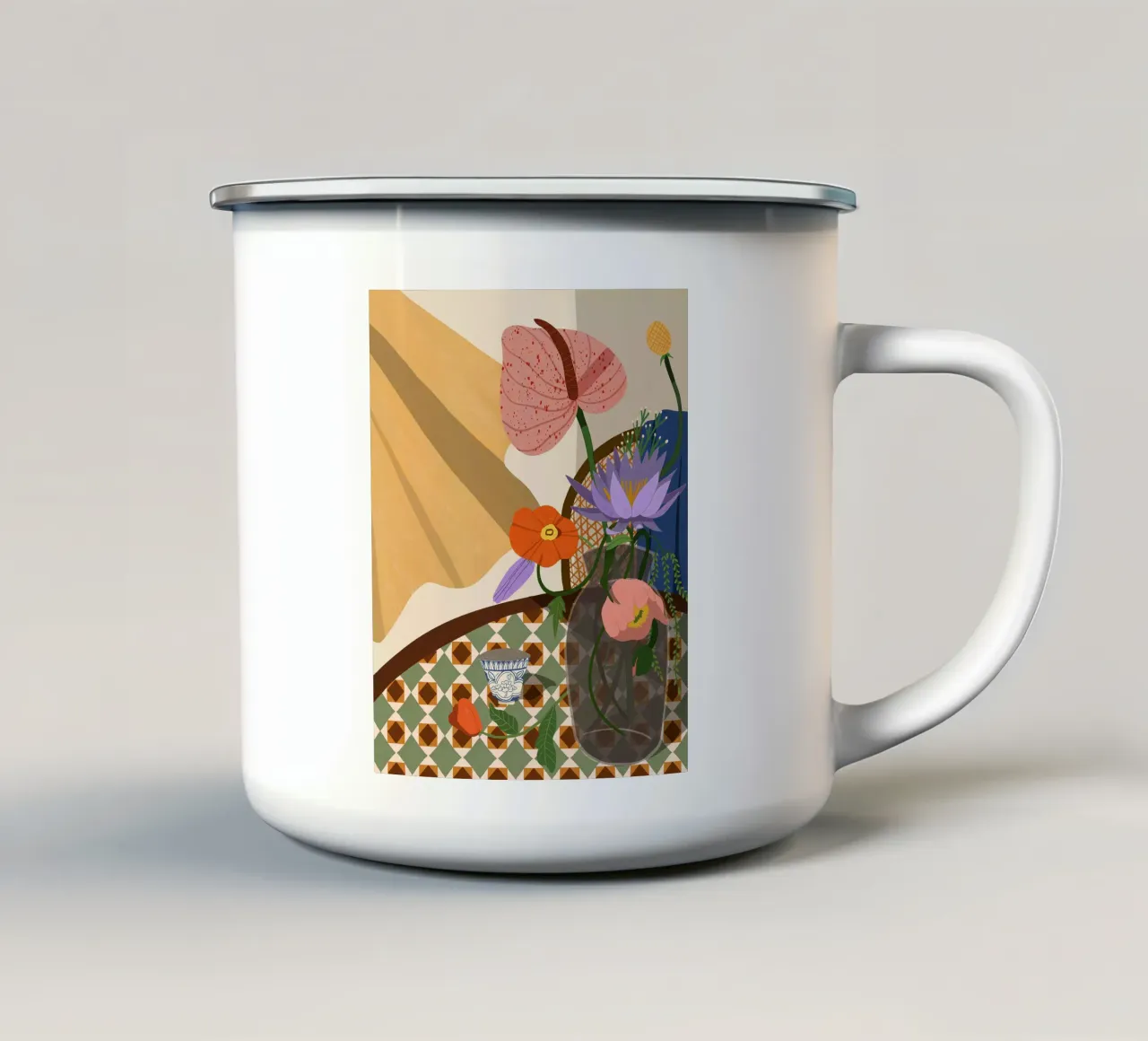 Flower Arrangment tazza in smalto da Arty Guava