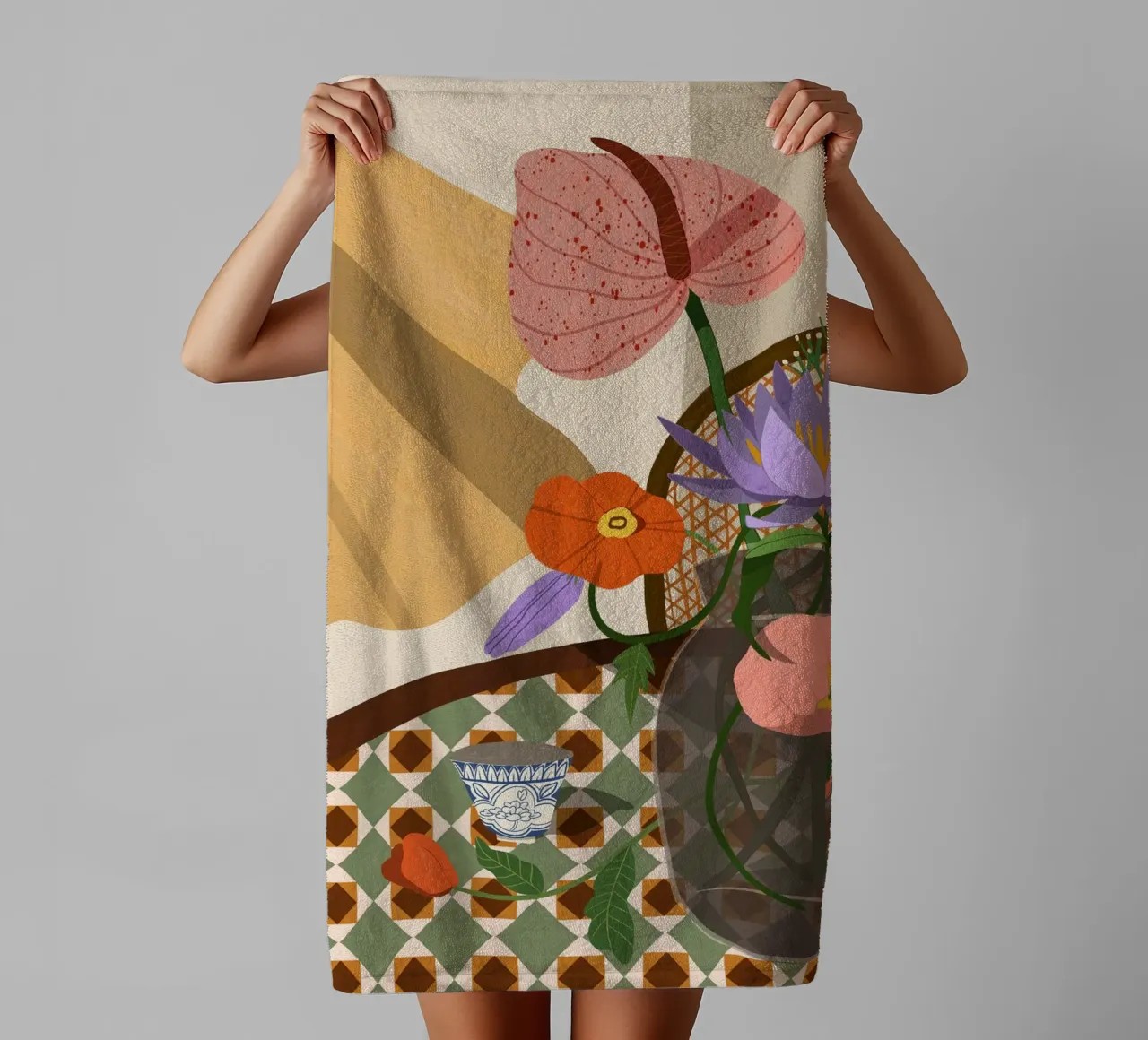 Flower Arrangment towel by Arty Guava