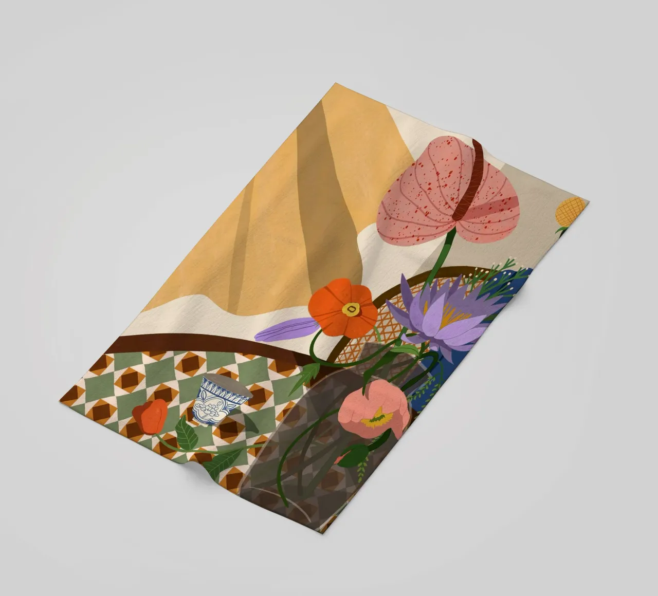 Flower Arrangment beach towel by Arty Guava