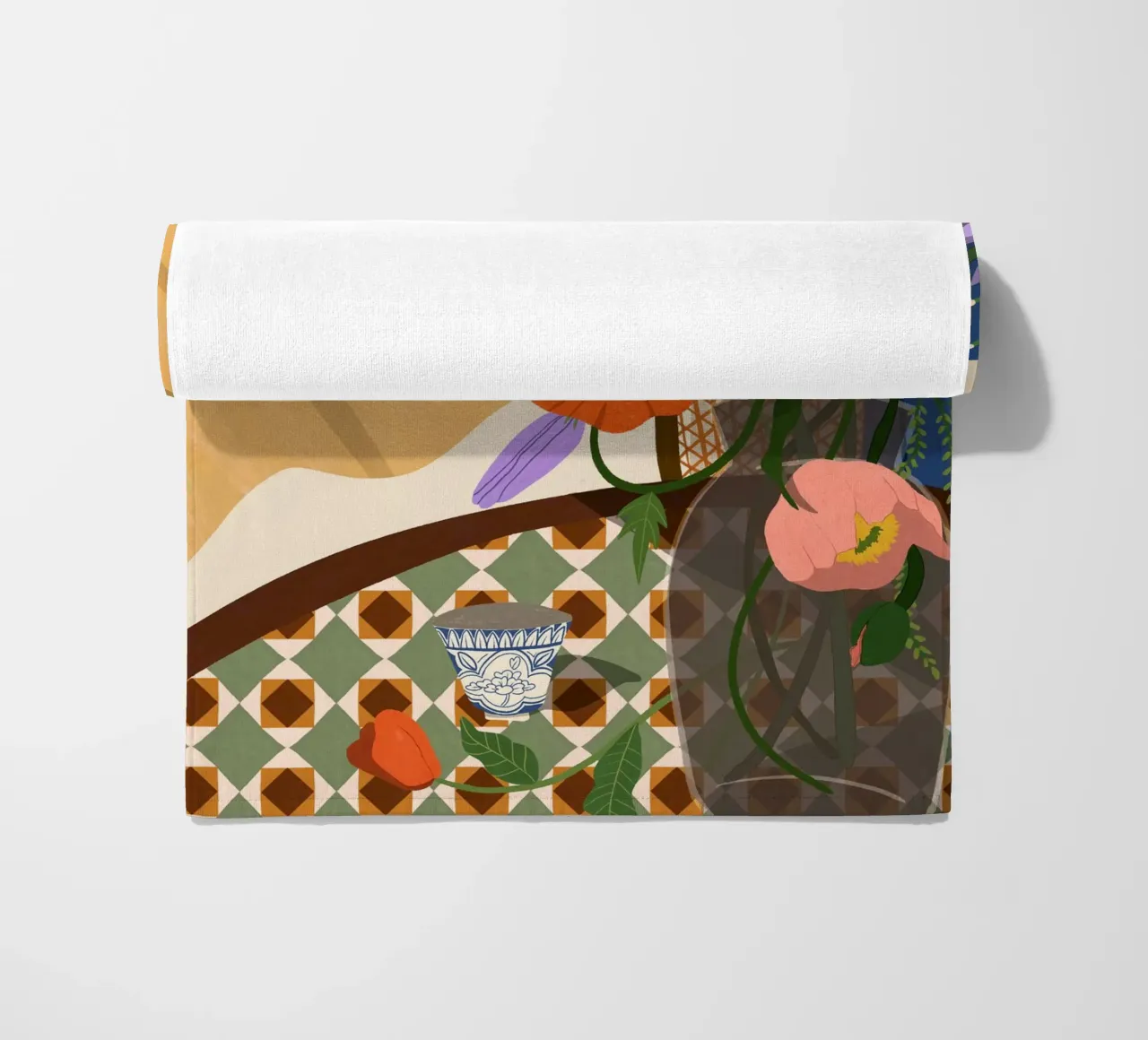 Flower Arrangment beach towel by Arty Guava