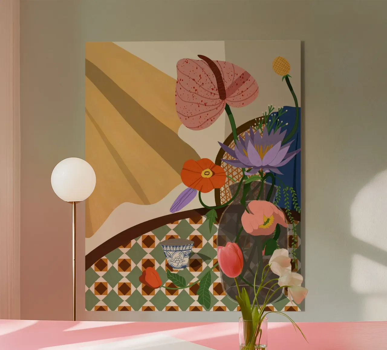 Flower Arrangment acrylic glass by Arty Guava