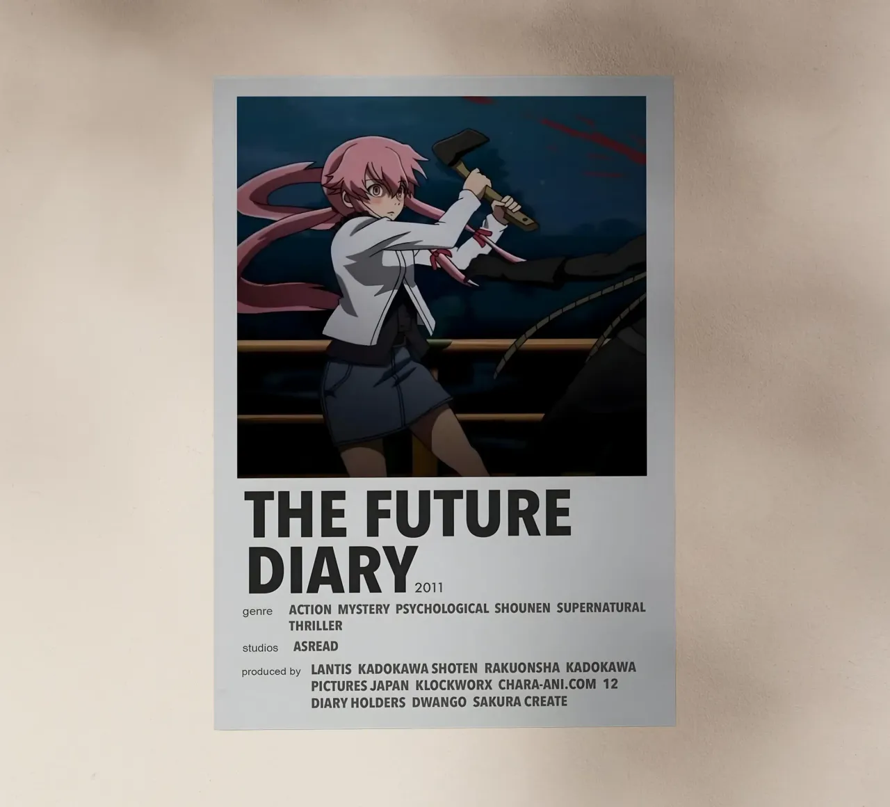 THE FUTURE DIARY 2011 pellicola backlit da Totoya