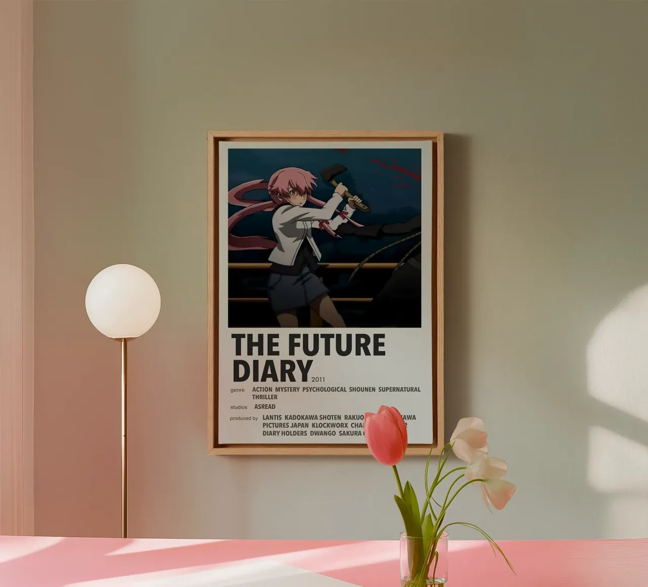 THE FUTURE DIARY 2011 tela con Cornice a cassetta da Totoya