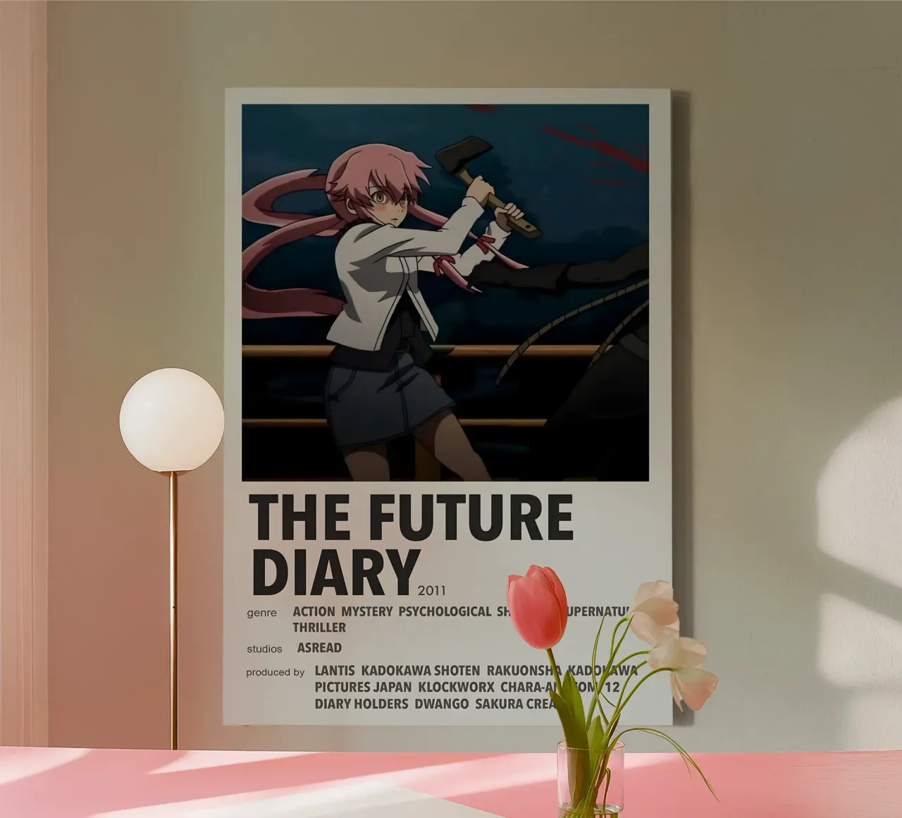 THE FUTURE DIARY 2011 tela con Cornice a cassetta da Totoya