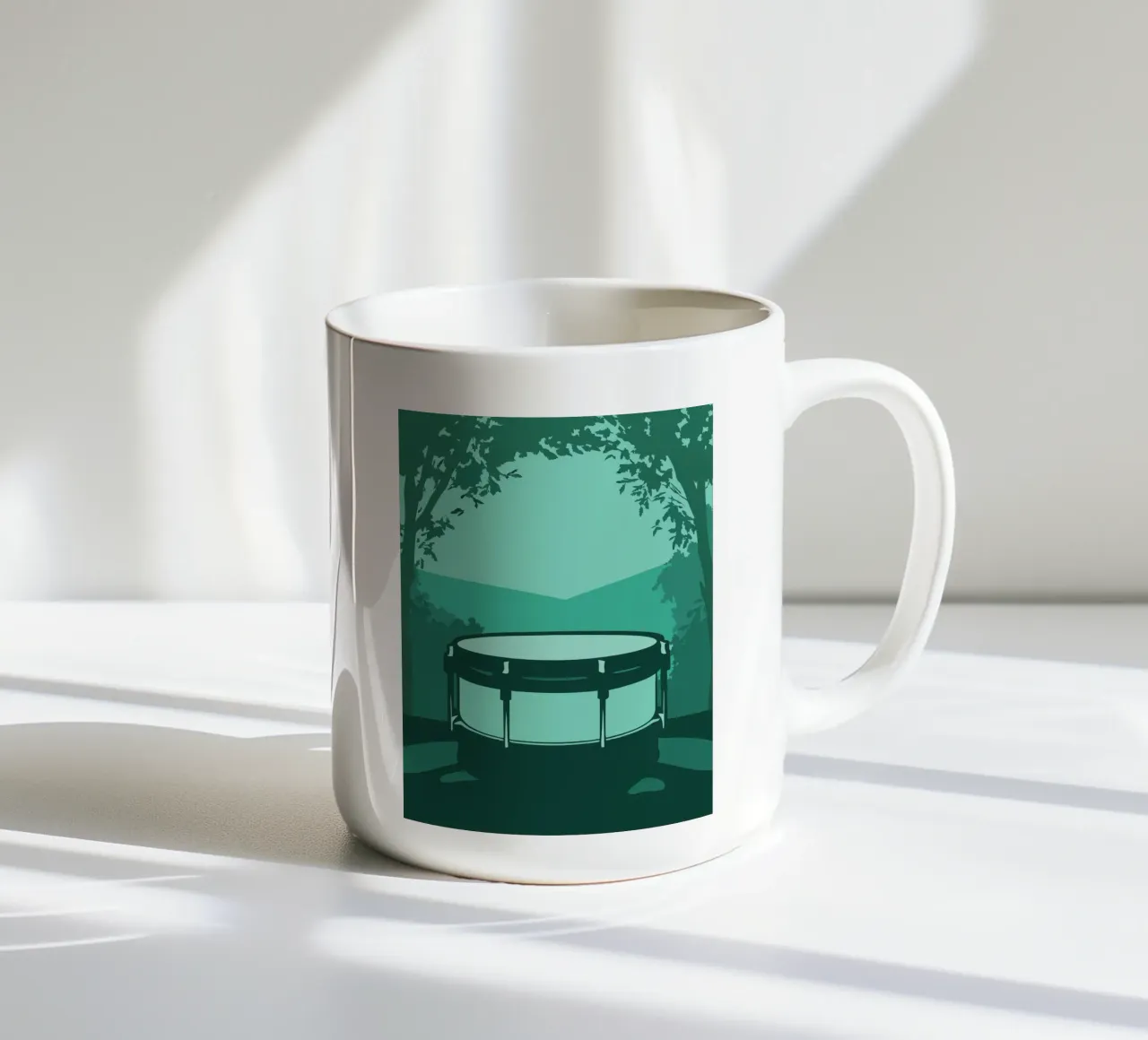 Single Drum ceramic mug by MUSIC EDITION