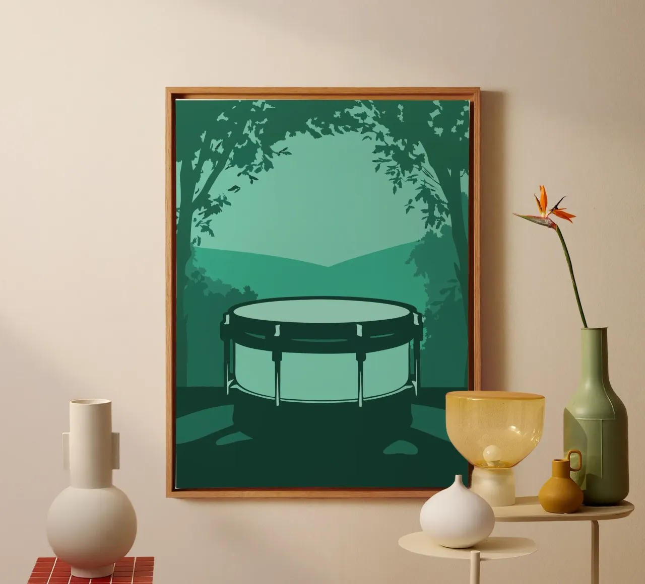 Single Drum canvas with Floater frame by MUSIC EDITION