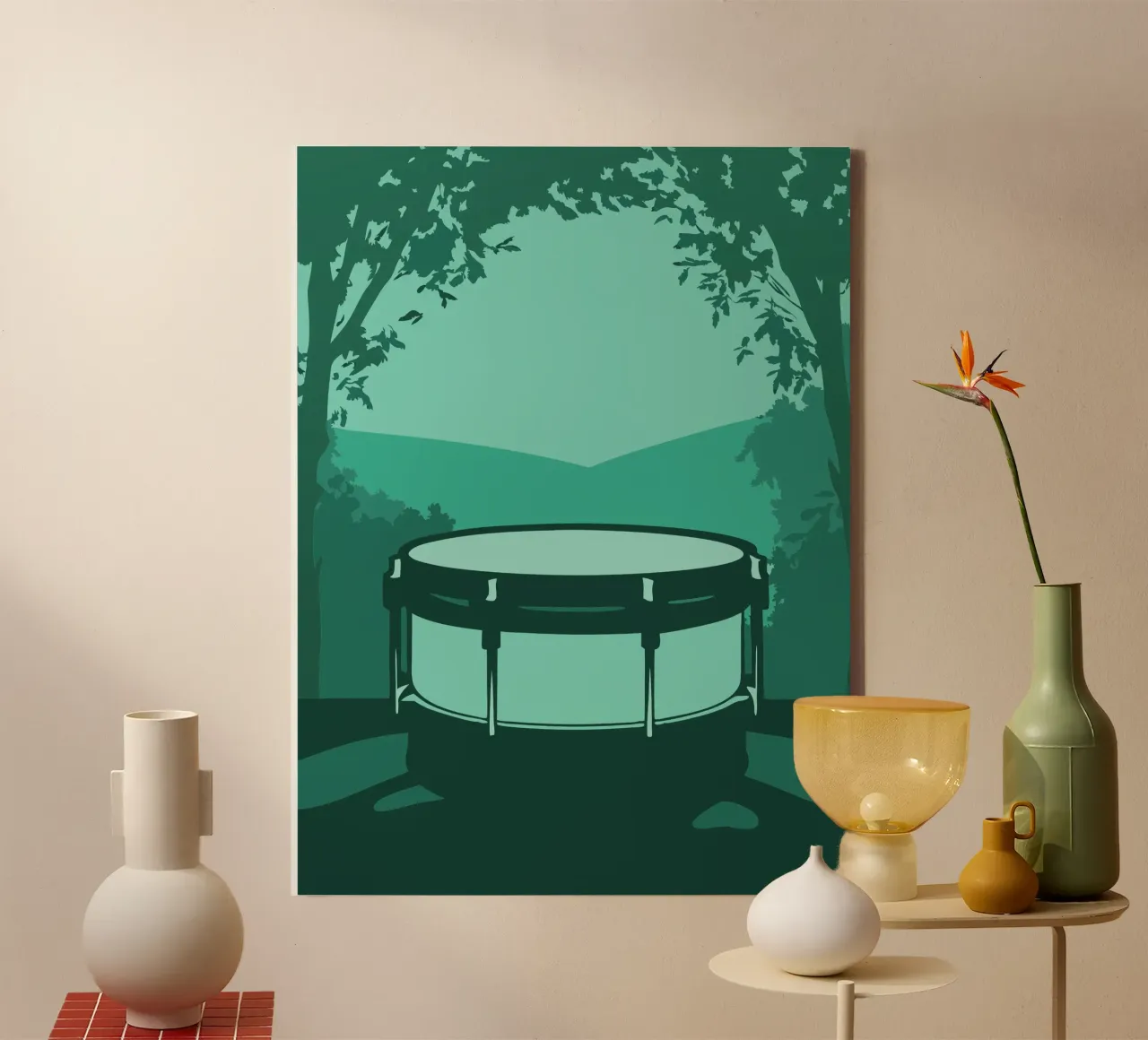 Single Drum canvas with Floater frame by MUSIC EDITION