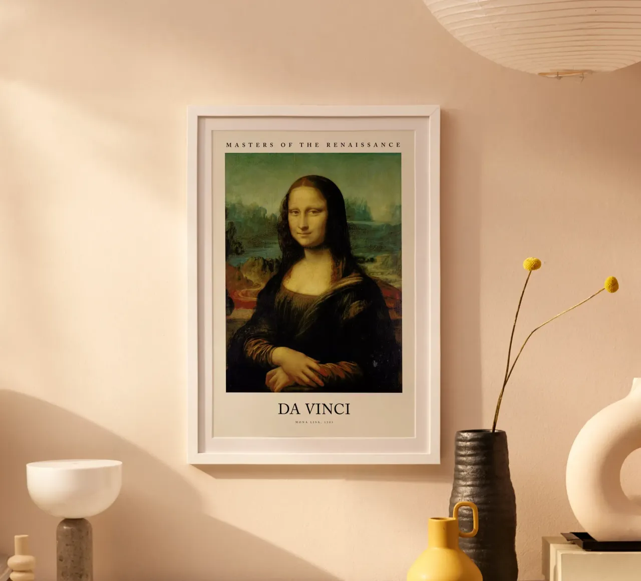da Vinci - Mona Lisa poster con telaio in legno da Vintage by JUNIQE
