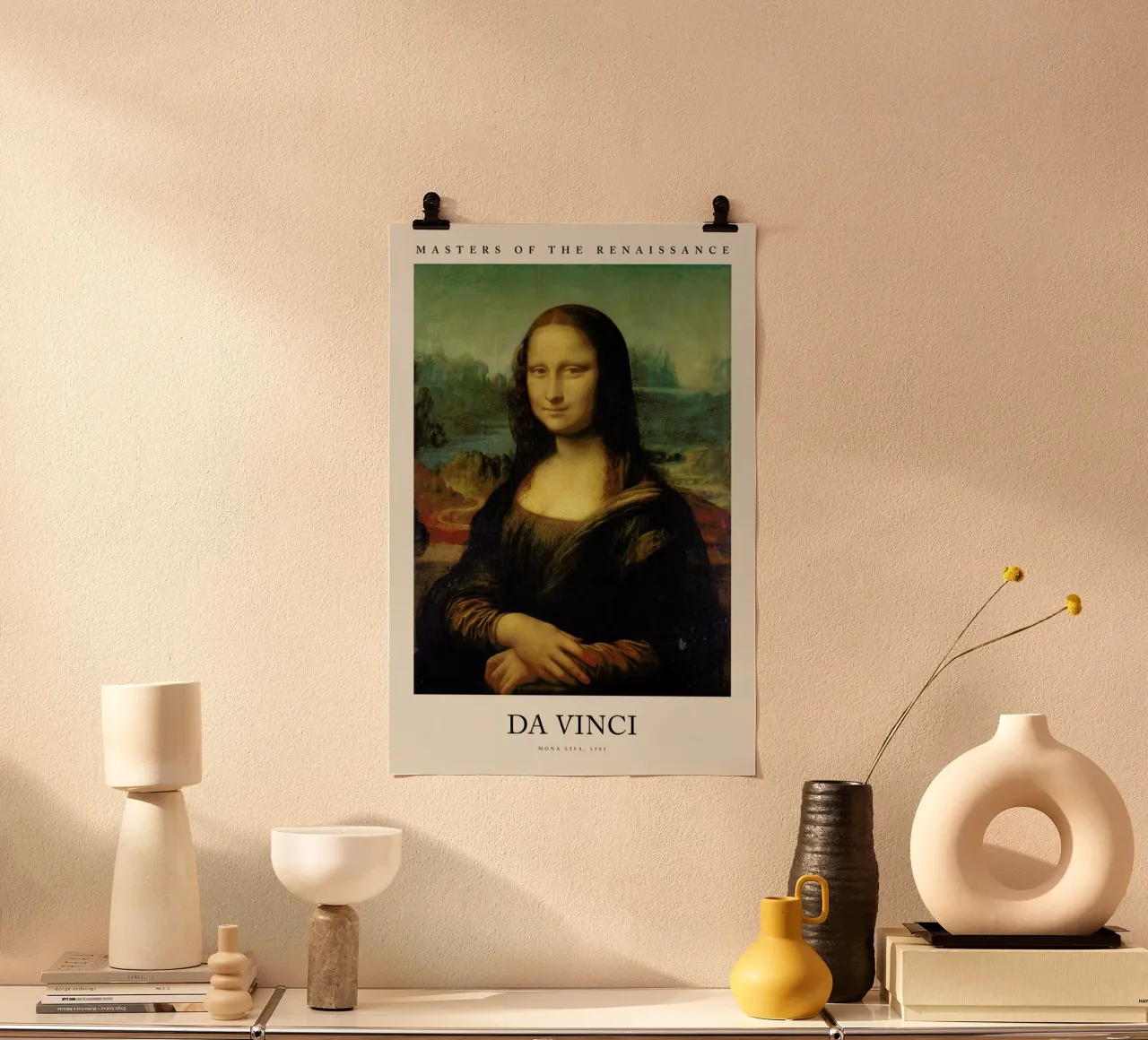 da Vinci - Mona Lisa poster con telaio in legno da Vintage by JUNIQE