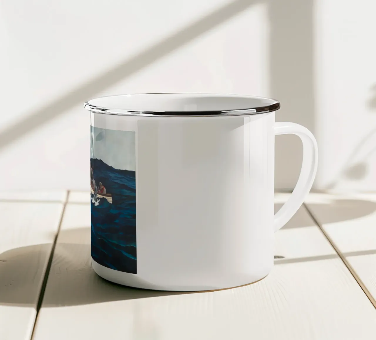 Andrew Wyeth Pescatori di merluzzi puritani tazza in smalto da Classicprint