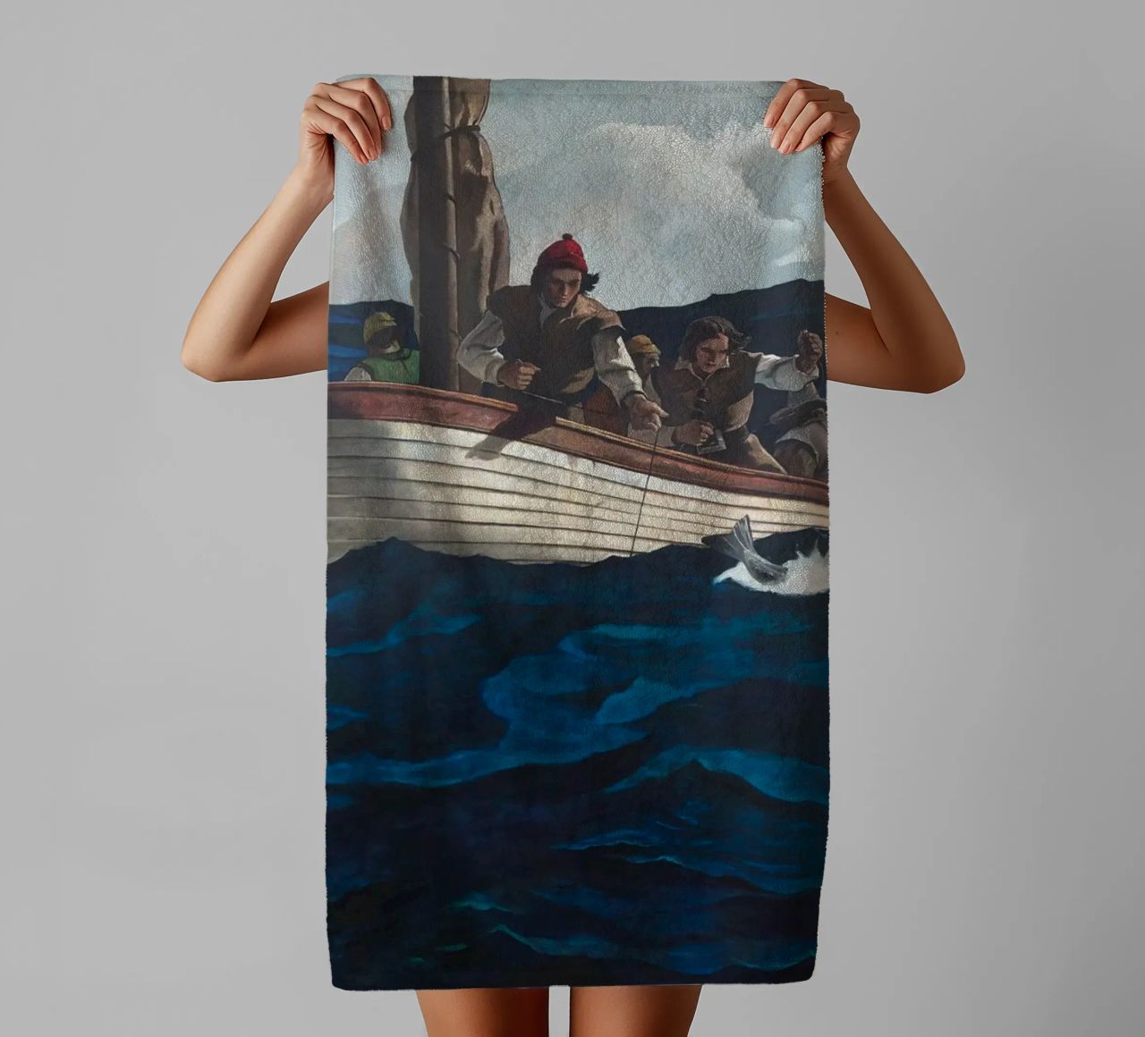 Andrew Wyeth Puritan Cod Fishers towel by Classicprint