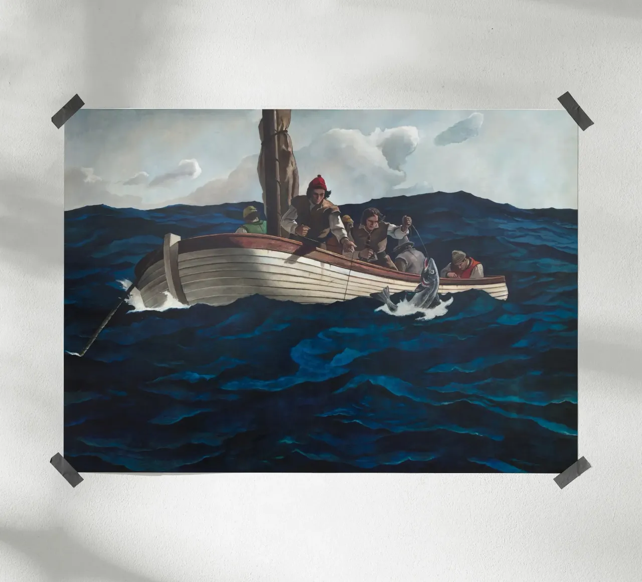 Andrew Wyeth Pescatori di merluzzi puritani poster da Classicprint