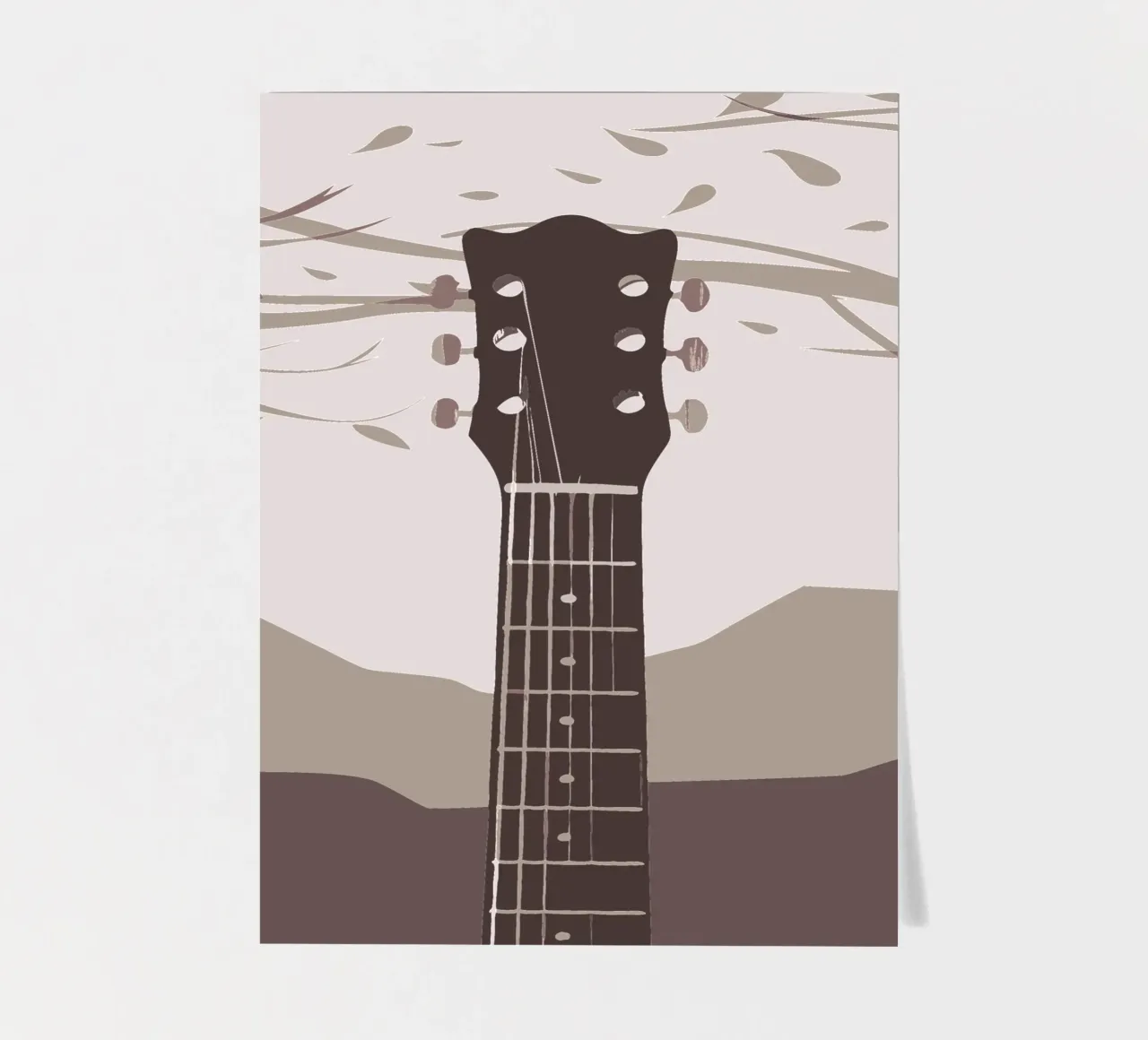 Guitare planche autocollant de MUSIC EDITION