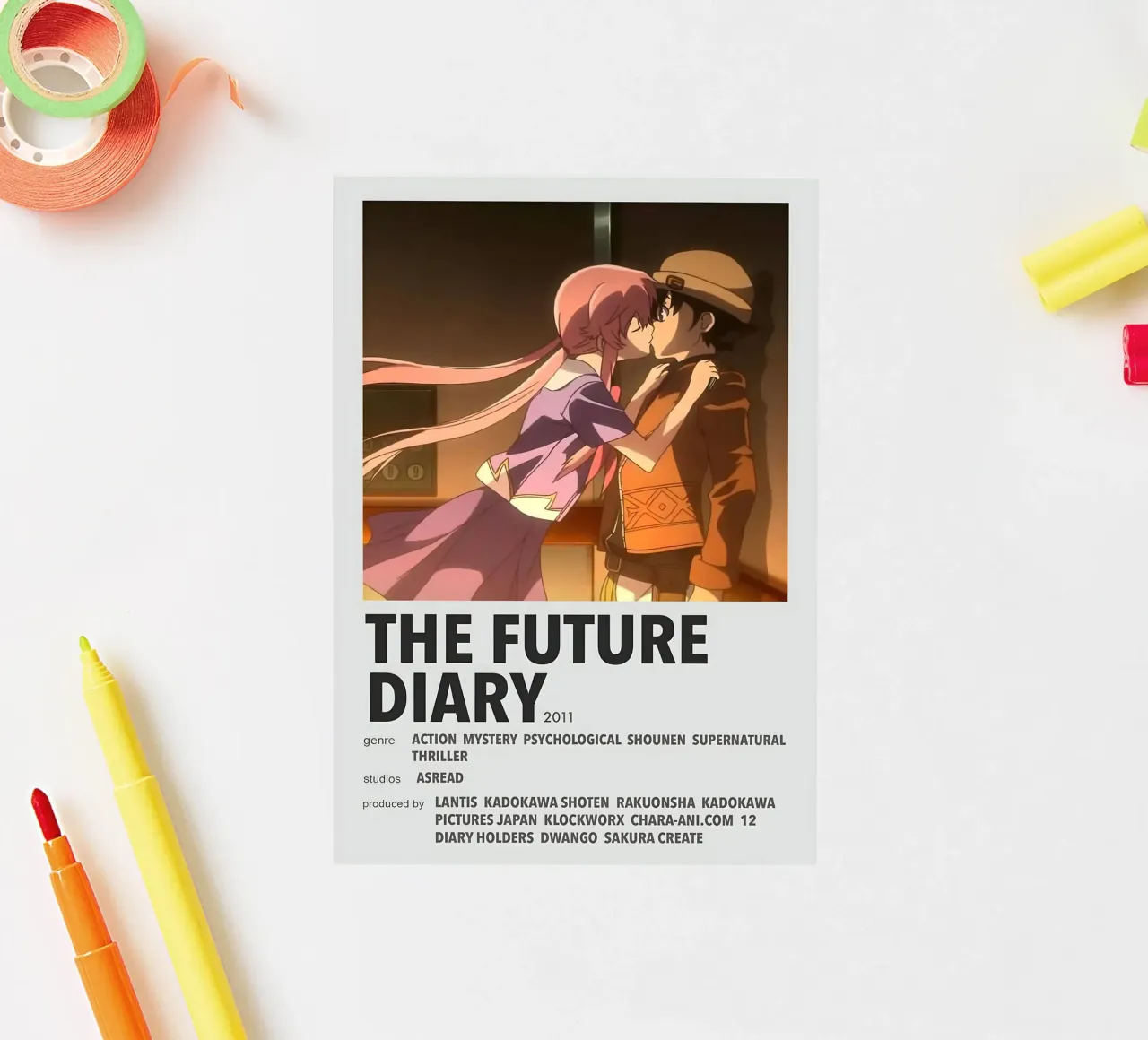 THE FUTURE DIARY 2011 autocollant de Totoya