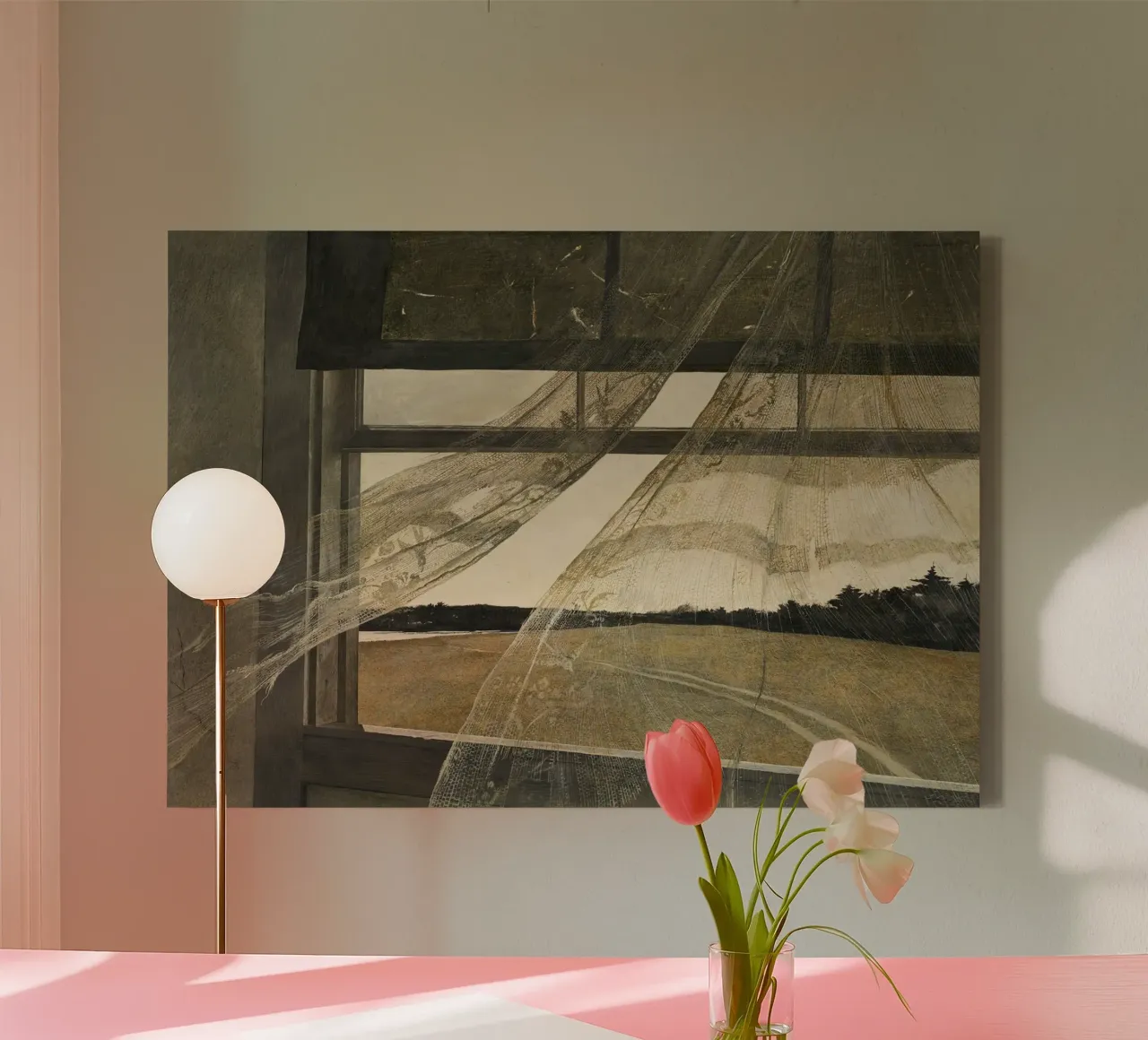 Andrew Wyeth Wind from the Sea canvas with Floater frame by Classicprint