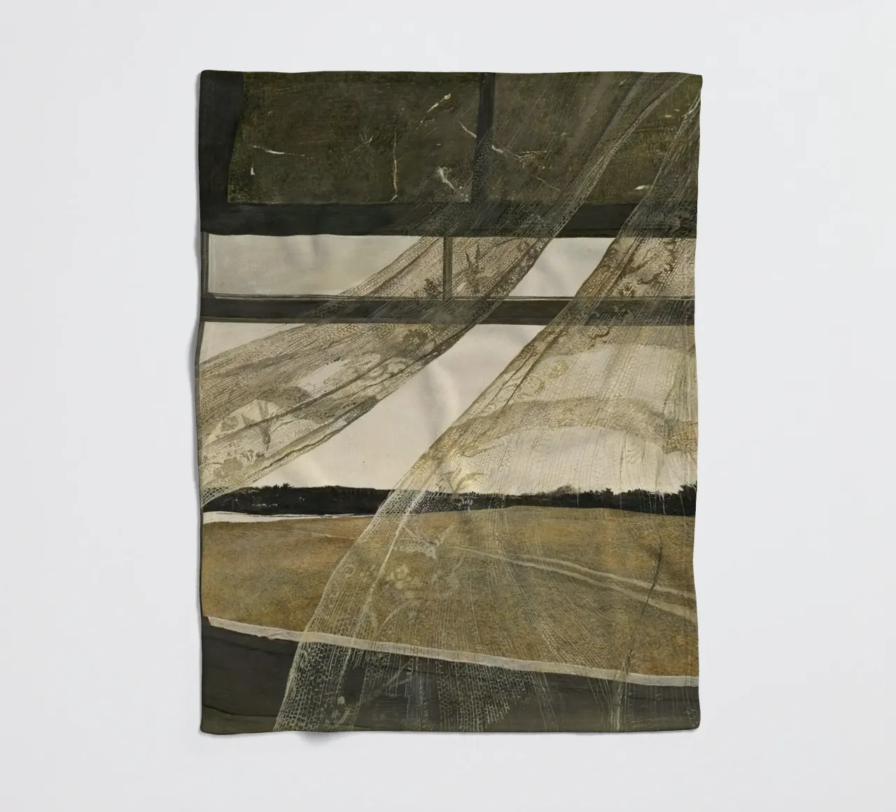 Andrew Wyeth Wind from the Sea fleece blanket by Classicprint