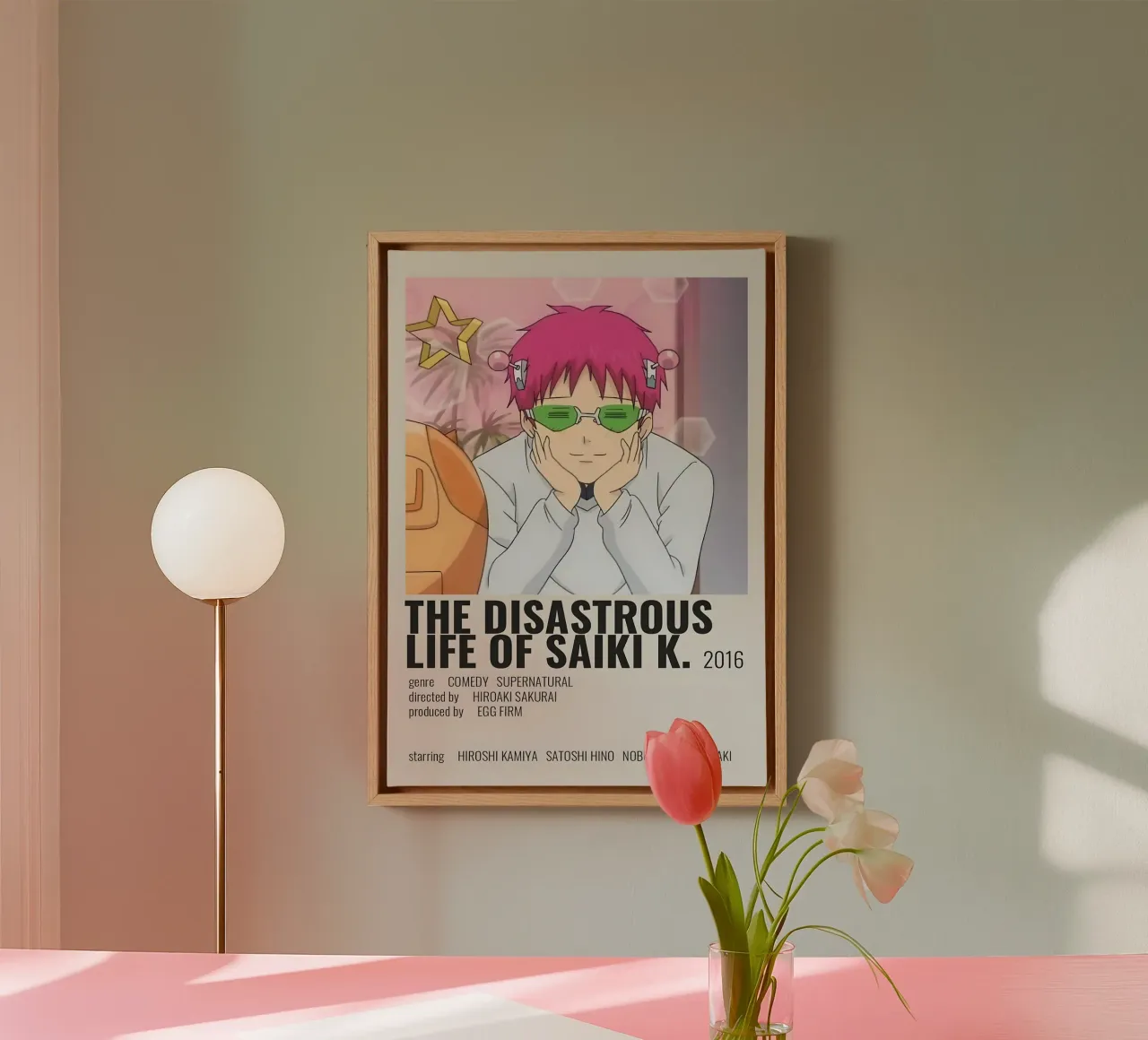 THE DISASTROUS LIFE OF SAIΚΙ Κ.  2016 tela con Cornice a cassetta da Totoya