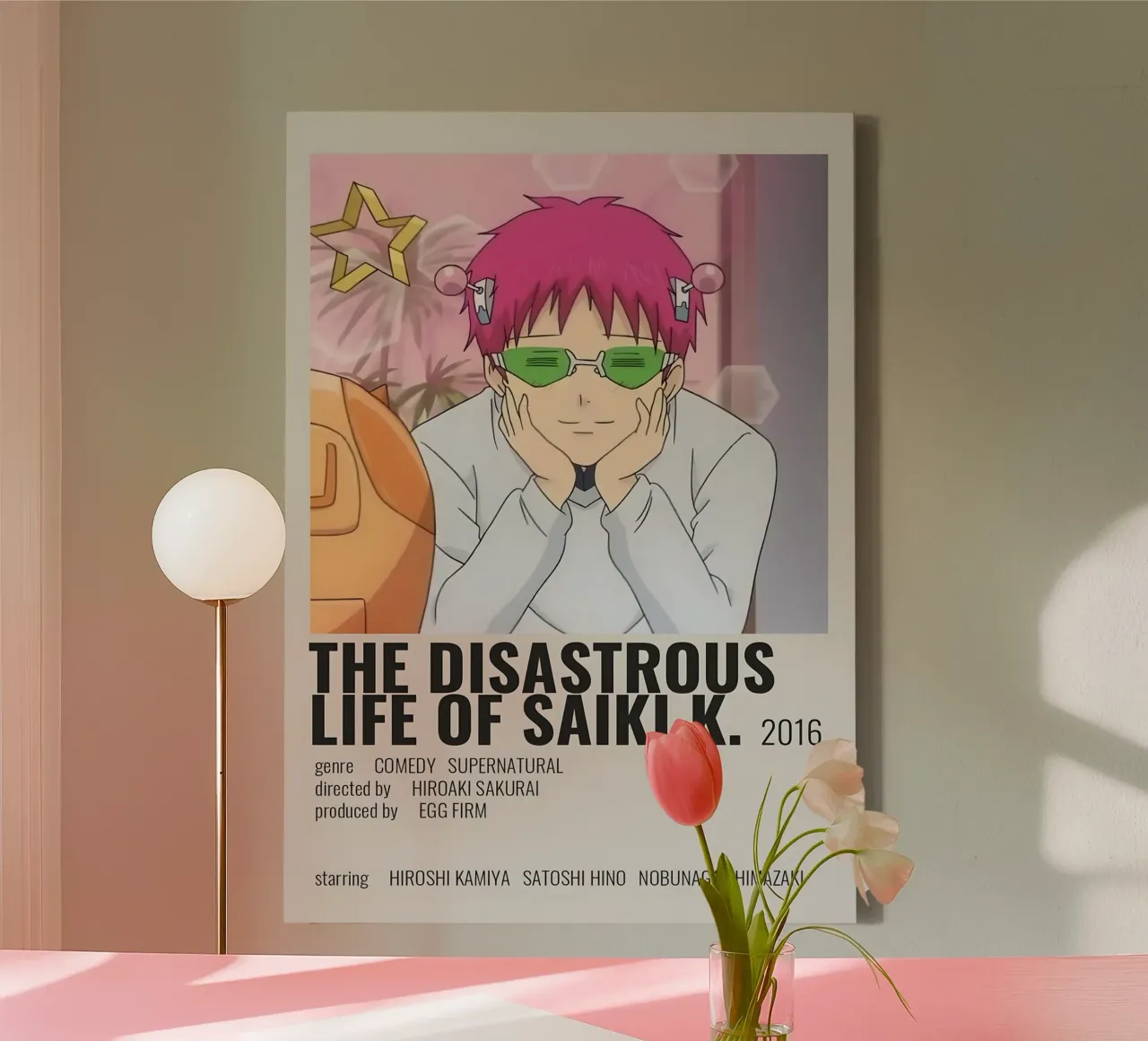 THE DISASTROUS LIFE OF SAIΚΙ Κ.  2016 tela con Cornice a cassetta da Totoya