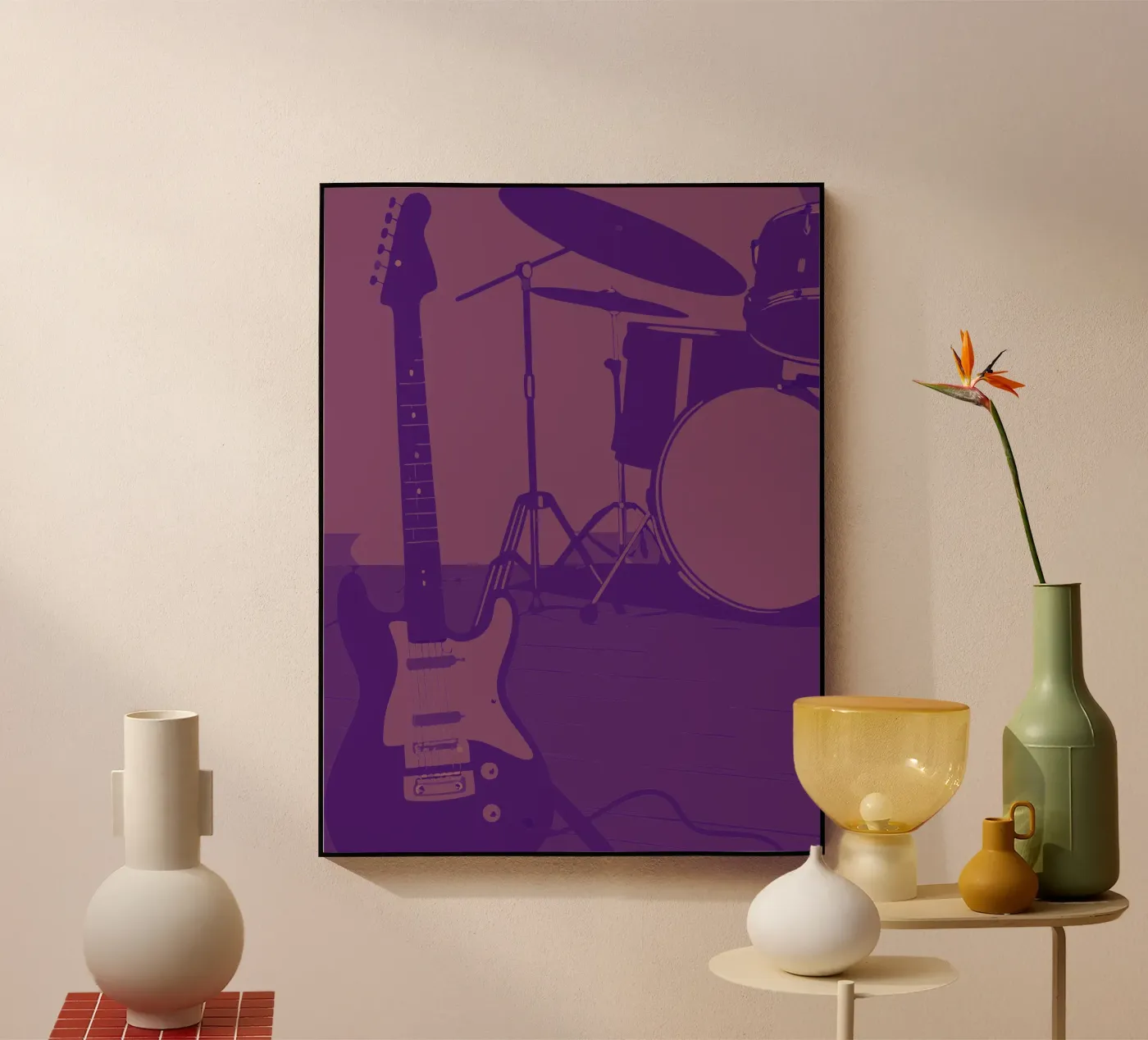 Guitar And Drums acrylic glass by MUSIC EDITION