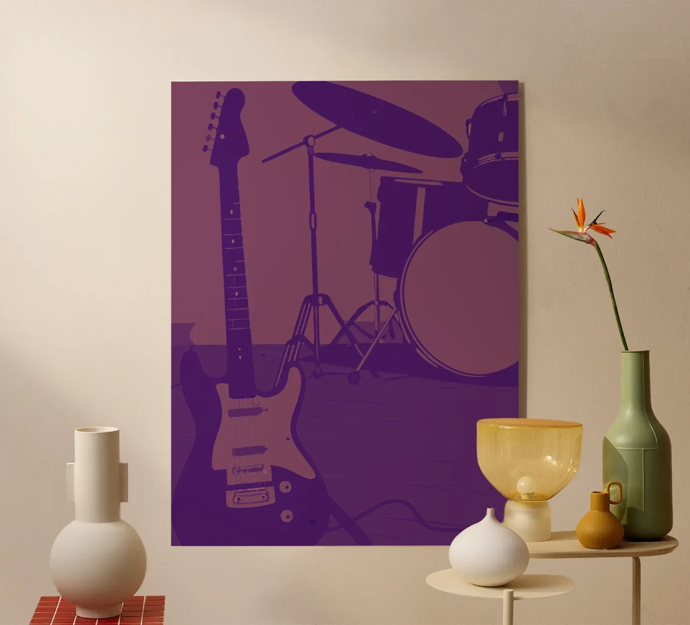 Guitar And Drums acrylic glass by MUSIC EDITION