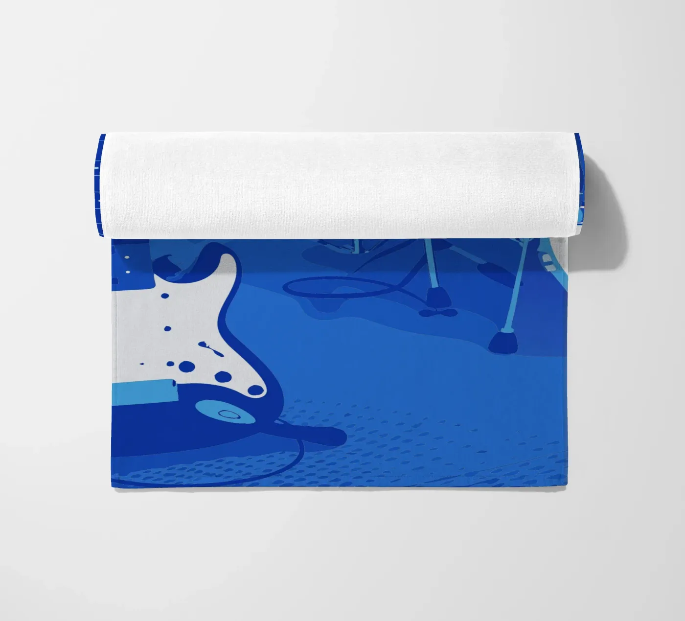 Chitarra e batteria blu telo mare da MUSIC EDITION