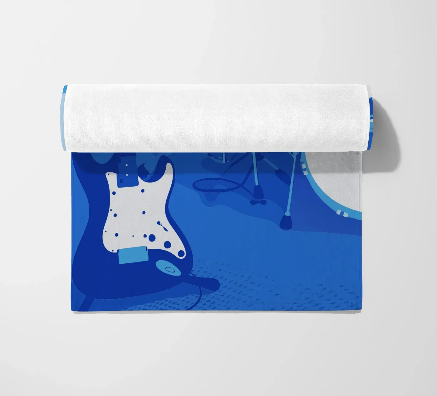 Chitarra e batteria blu telo mare da MUSIC EDITION