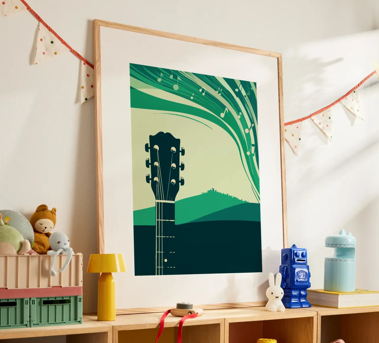 Chitarra musicale poster con telaio in alluminio da MUSIC EDITION