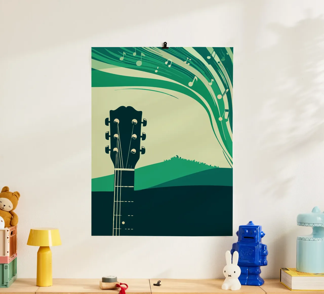 Chitarra musicale poster con telaio in alluminio da MUSIC EDITION
