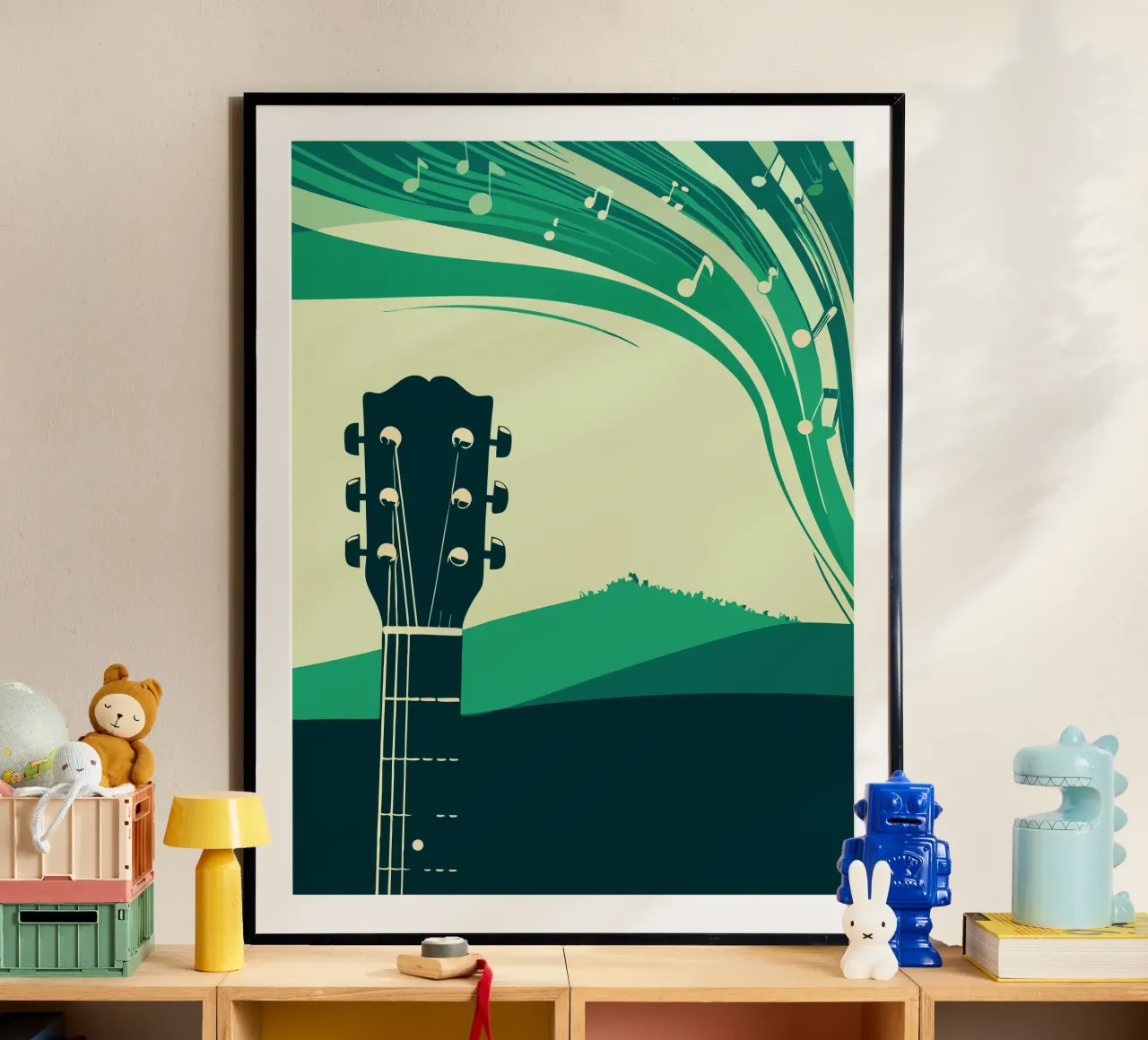 Chitarra musicale poster con telaio in alluminio da MUSIC EDITION