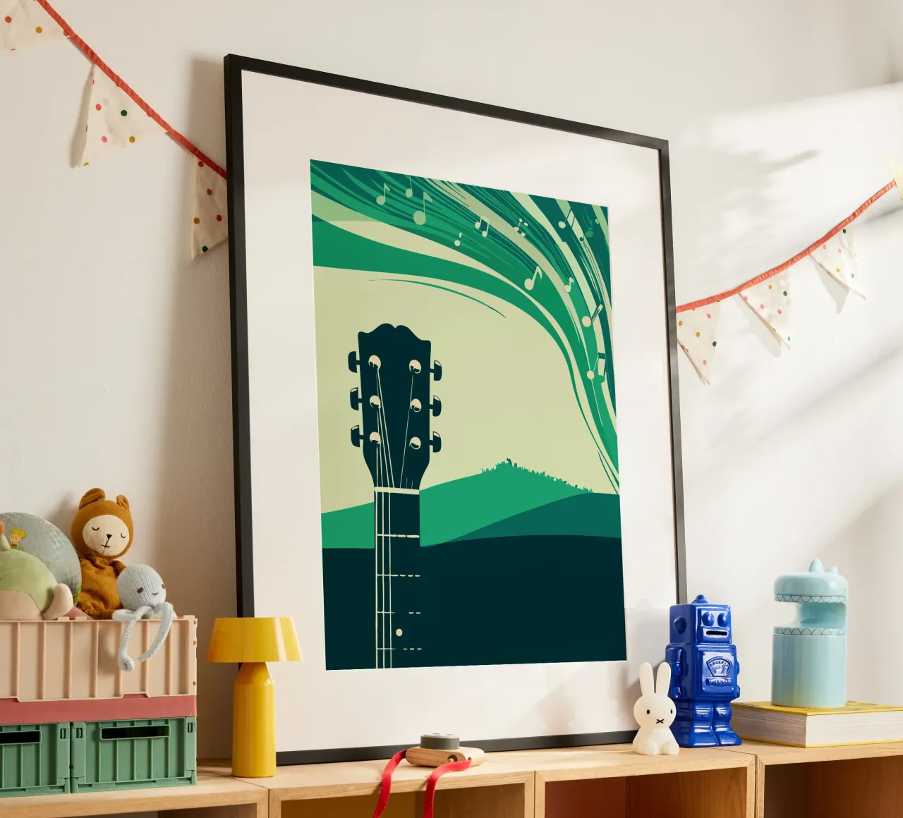 Chitarra musicale poster con telaio in alluminio da MUSIC EDITION