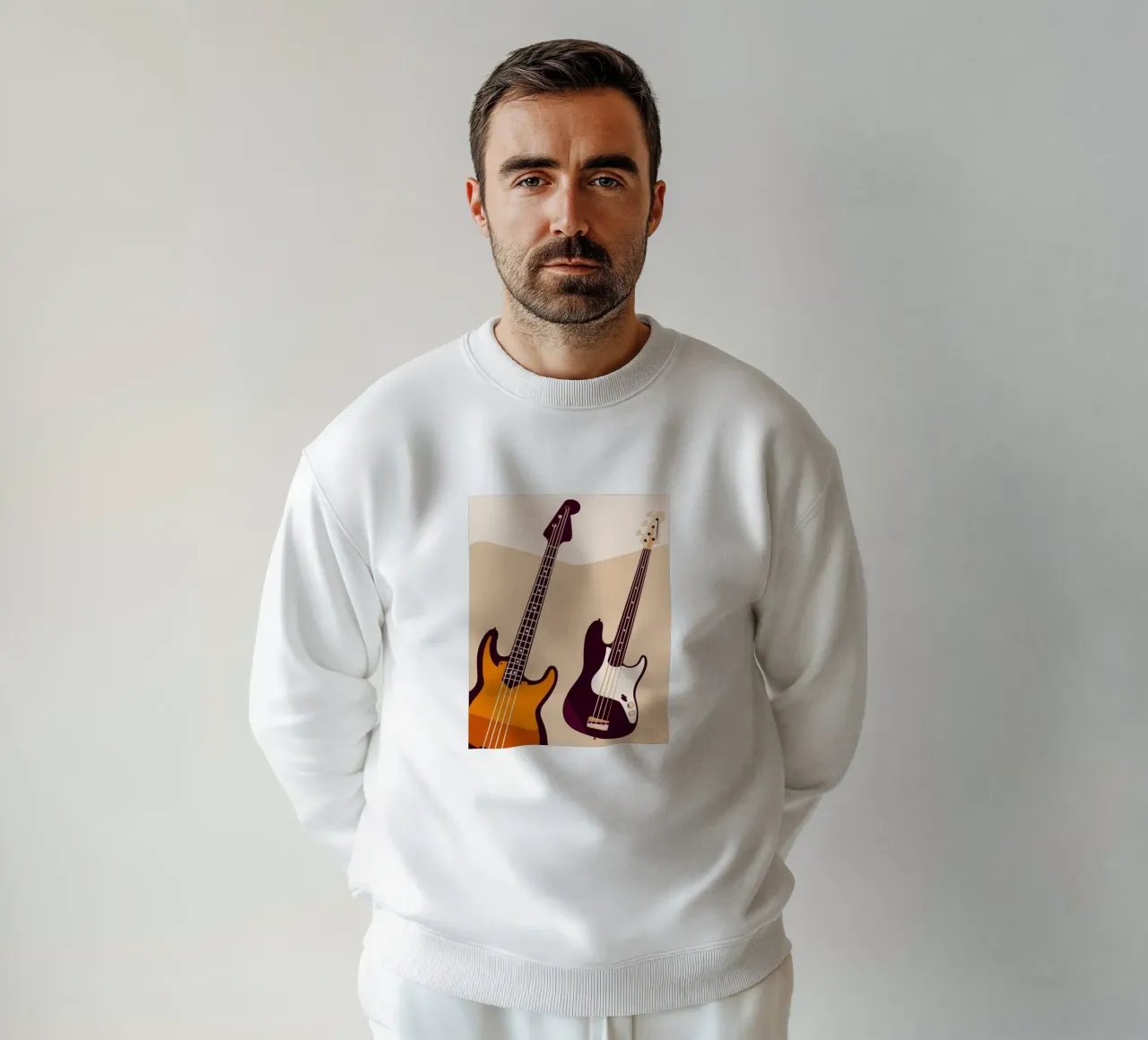 Twee gitaren sweatshirt van MUSIC EDITION