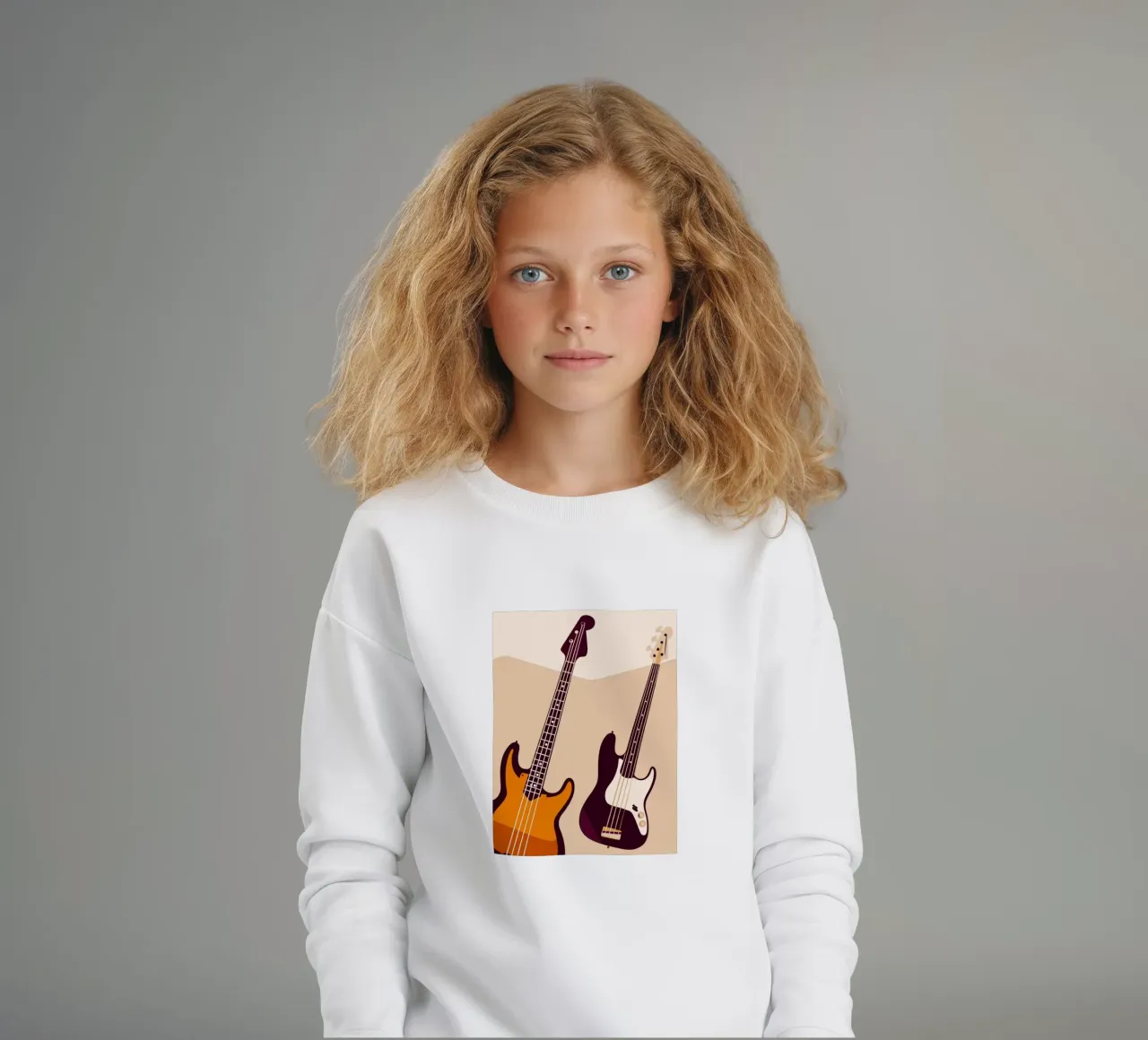 Due chitarre felpa bambino da MUSIC EDITION