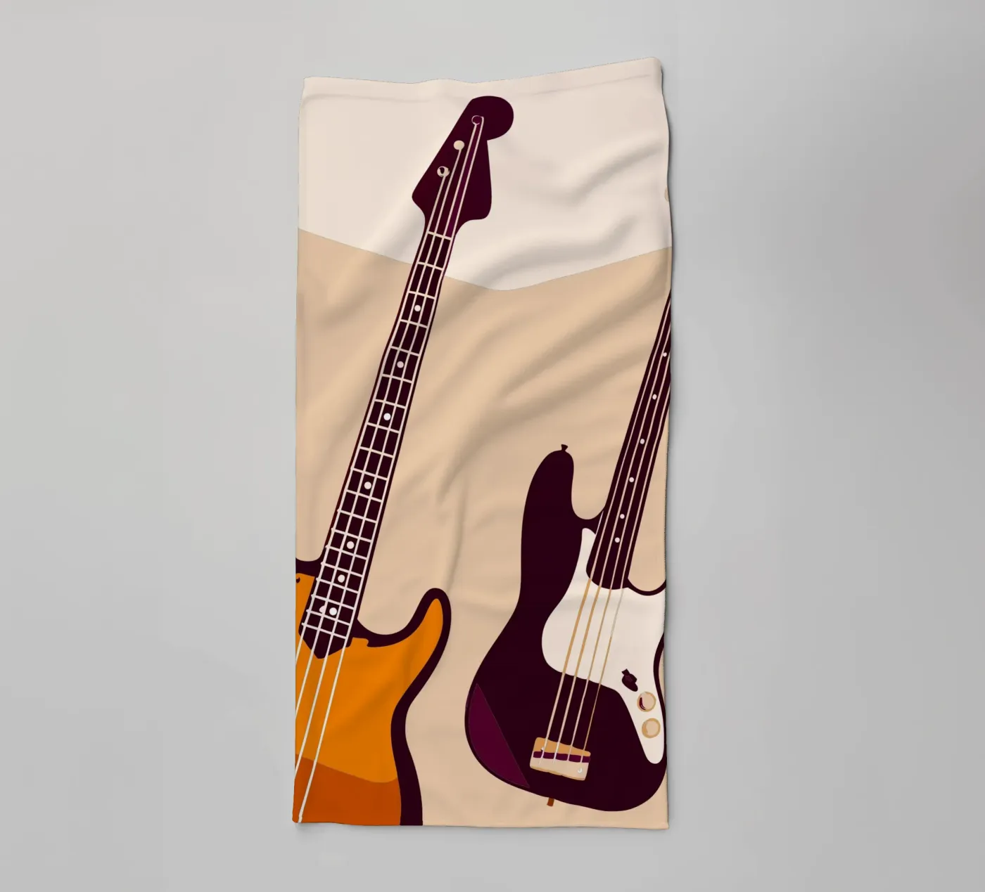 Two Guitars towel by MUSIC EDITION