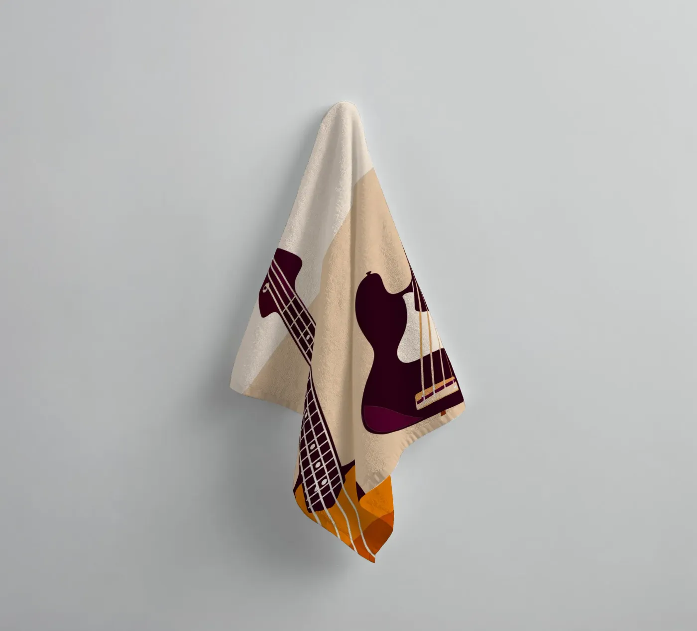Two Guitars towel by MUSIC EDITION