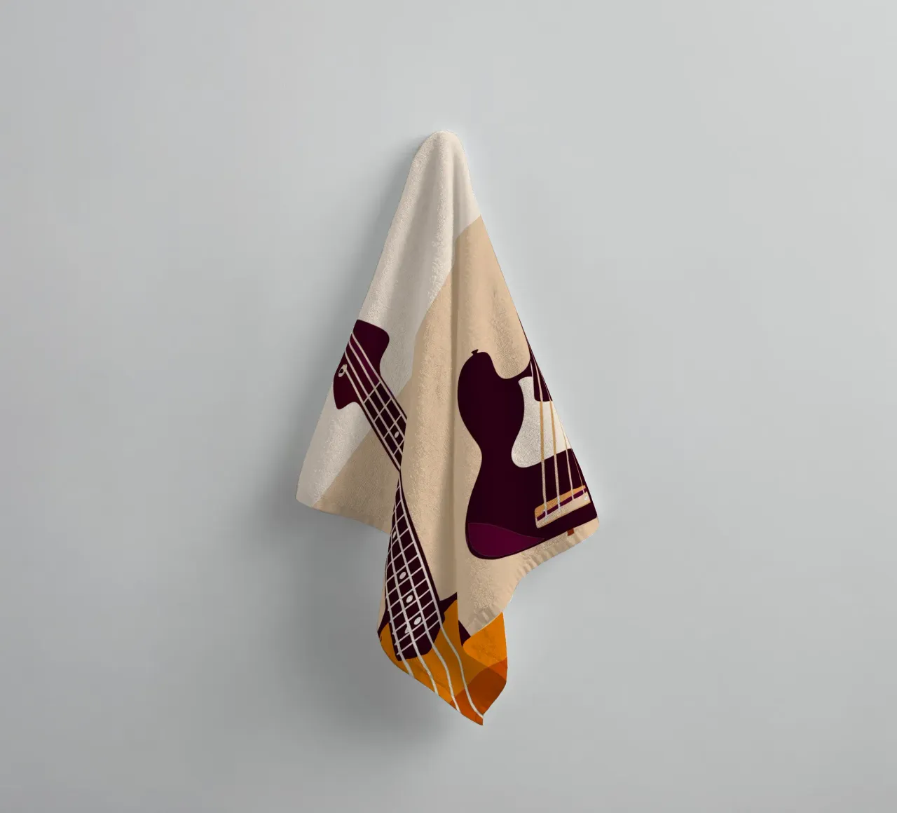 Twee gitaren badhanddoek van MUSIC EDITION