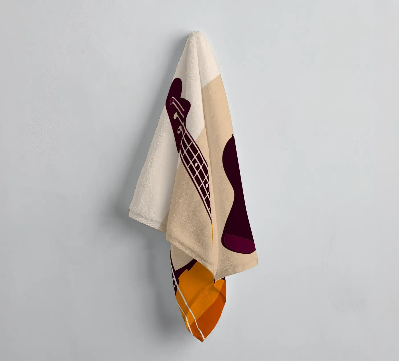 Two Guitars towel by MUSIC EDITION