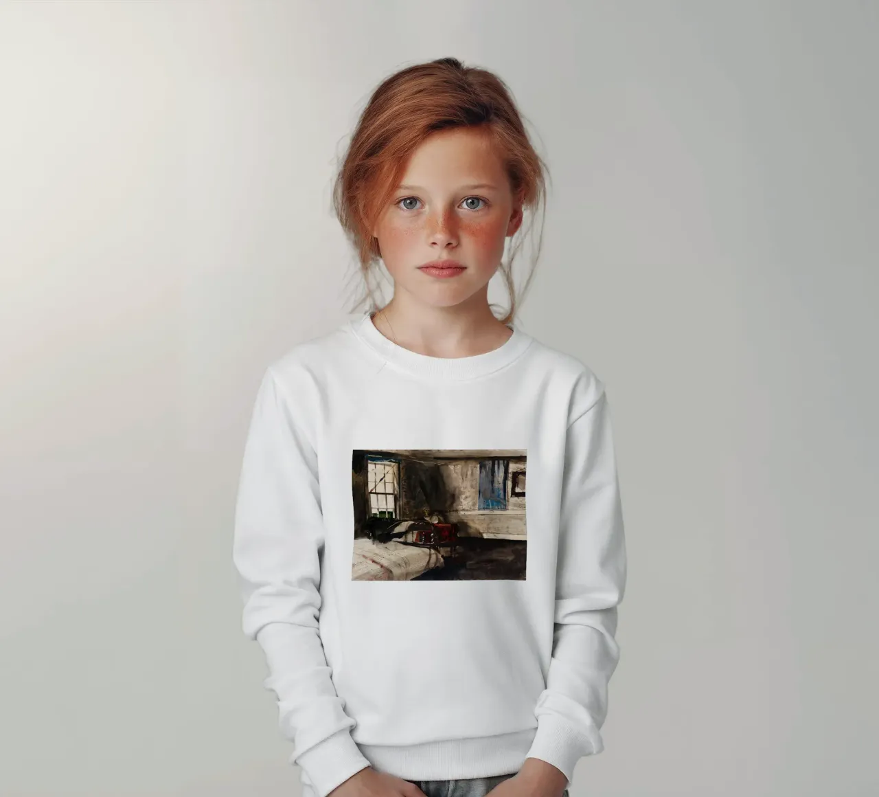 Andrew Wyeth Spool Bed kids sweatshirt by Classicprint