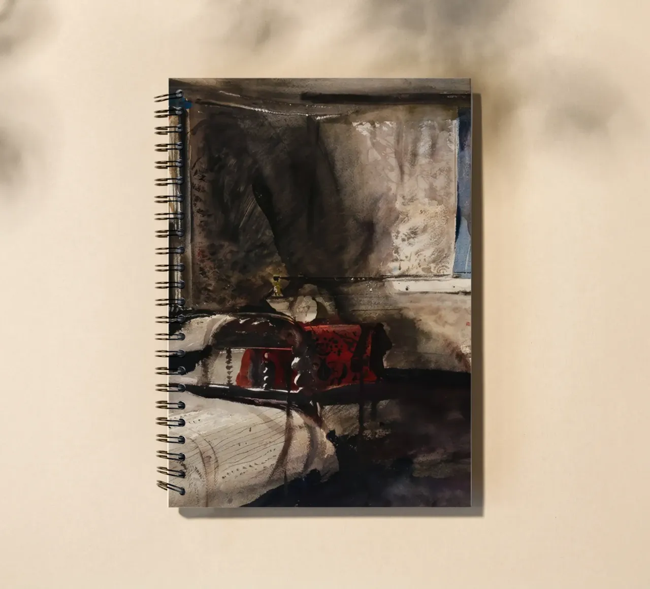 Andrew Wyeth Spool Bed notitieboek met spiraal van Classicprint